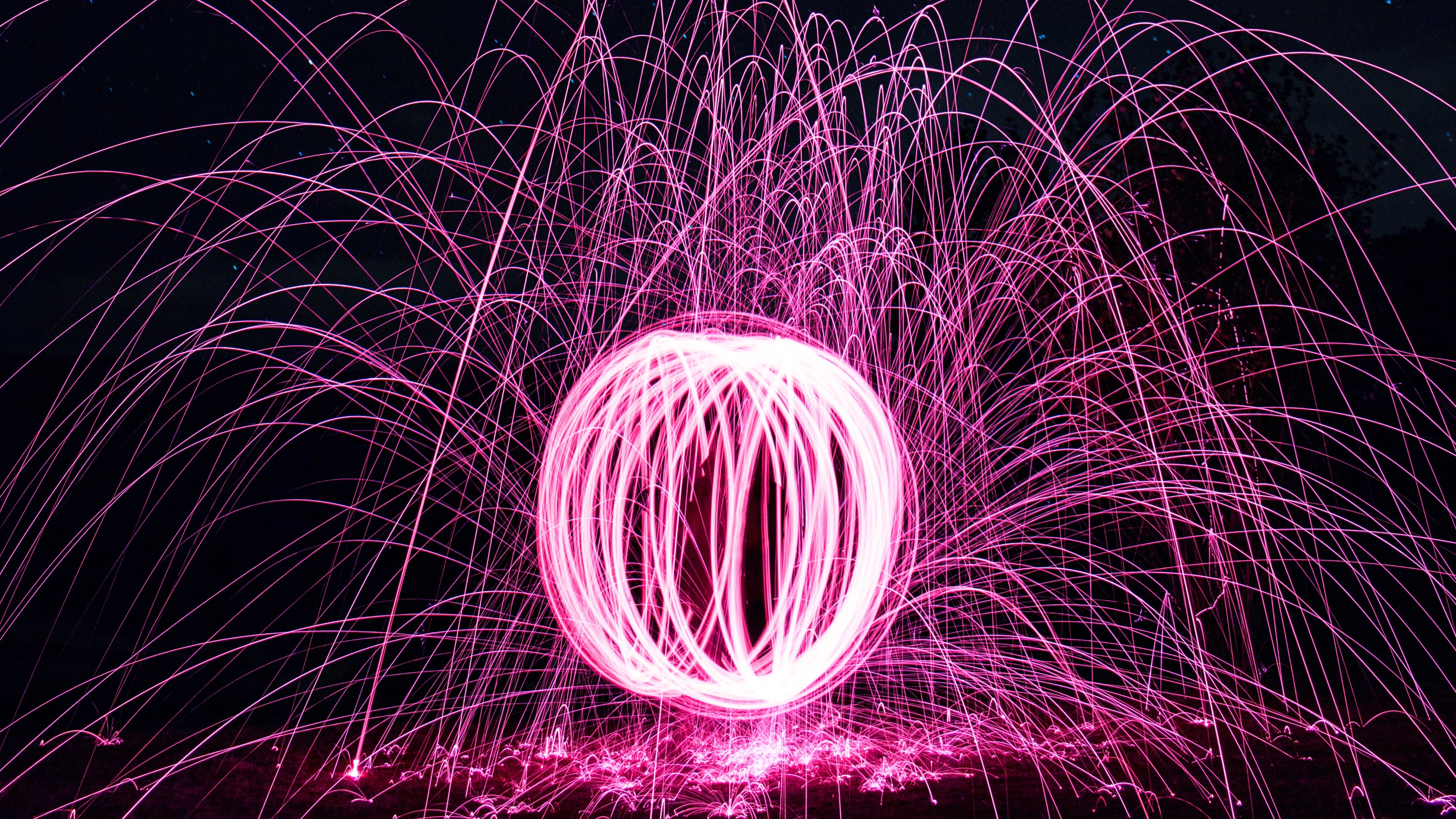 light art ball rays radiance glitter 4k 1540575536 - light art, ball, rays, radiance, glitter 4k - Rays, light art, Ball