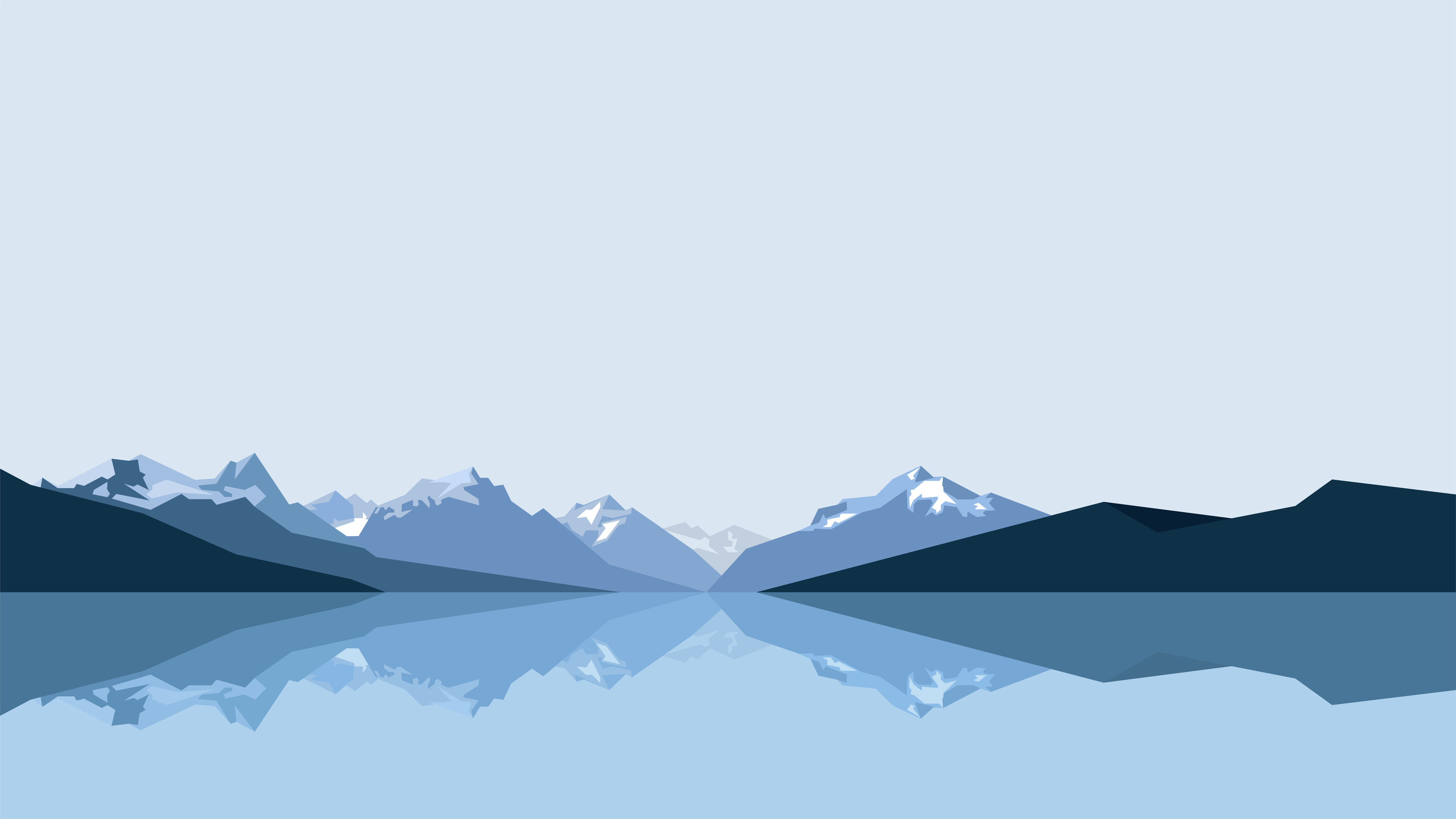 Minimalist Blue Mountains 4k Mountains Wallpapers Minimalism