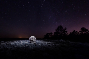 skull starry sky stones night 4k 1540574979 300x200 - skull, starry sky, stones, night 4k - Stones, starry sky, Skull