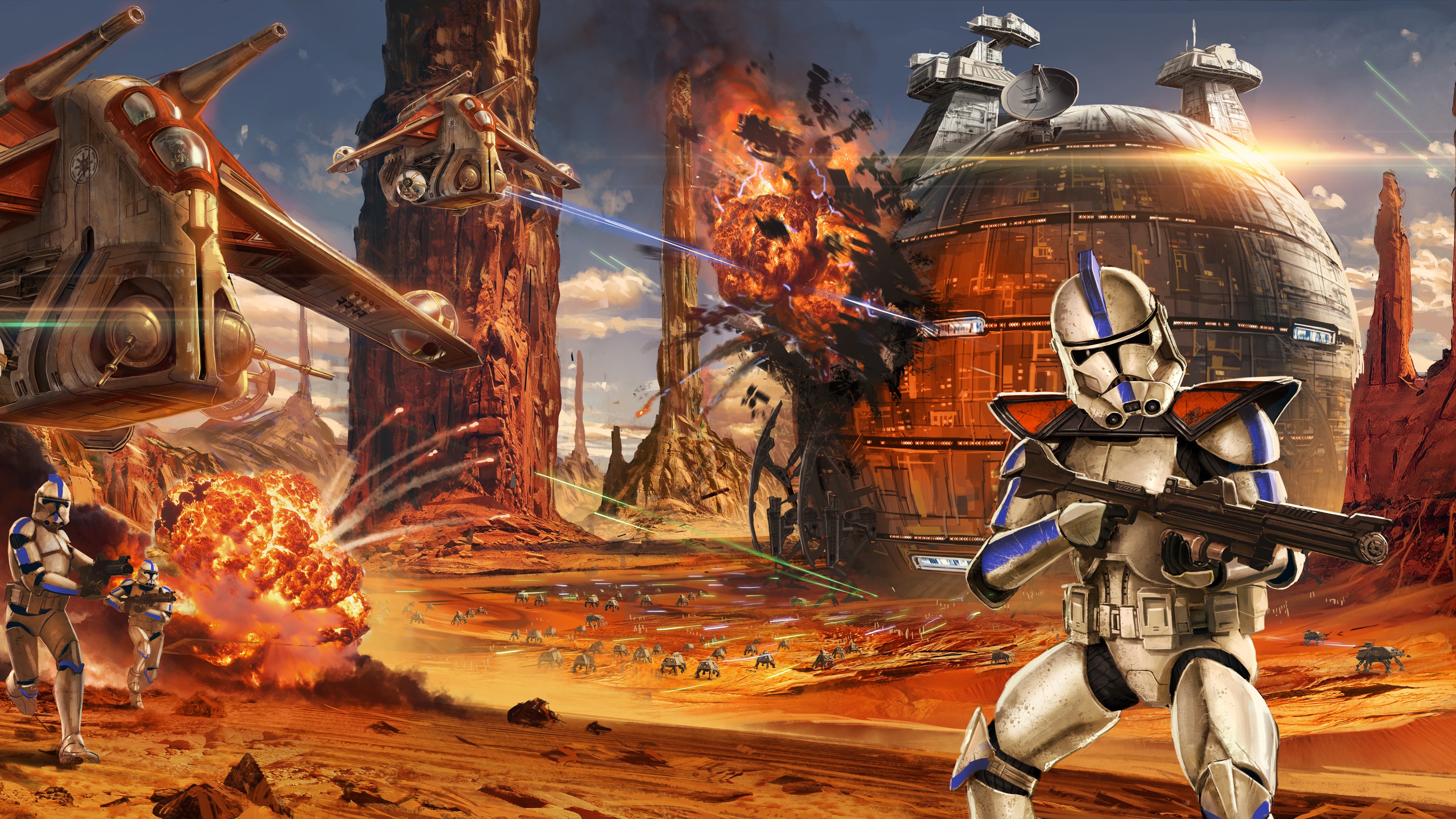 Wallpaper 4k Star Wars Artwork Geonosis Clone Trooper 4k 4k