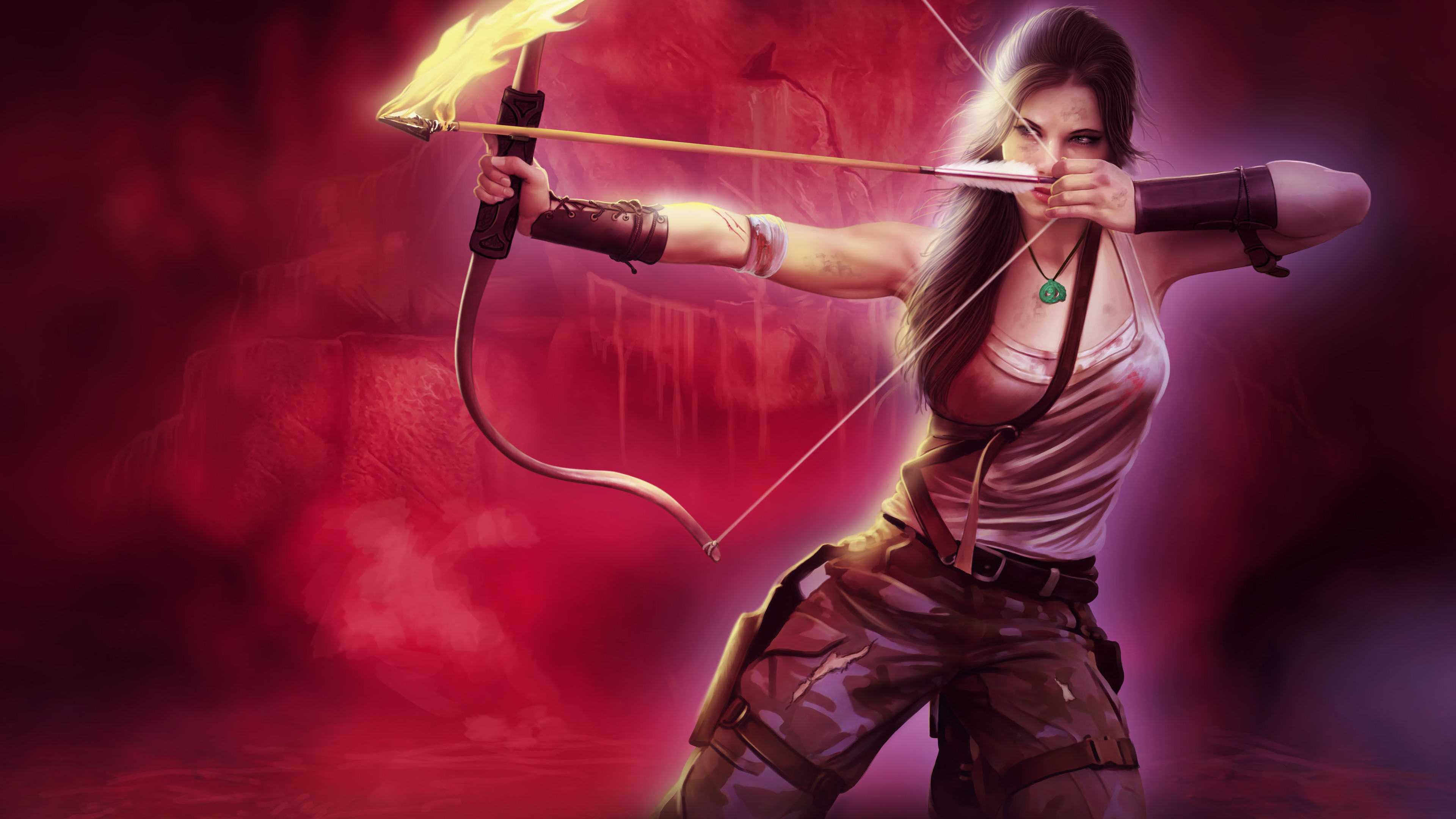 Wallpaper 4k Tomb Raider Lara Croft Girl With Bow And Arrow Wallpaper