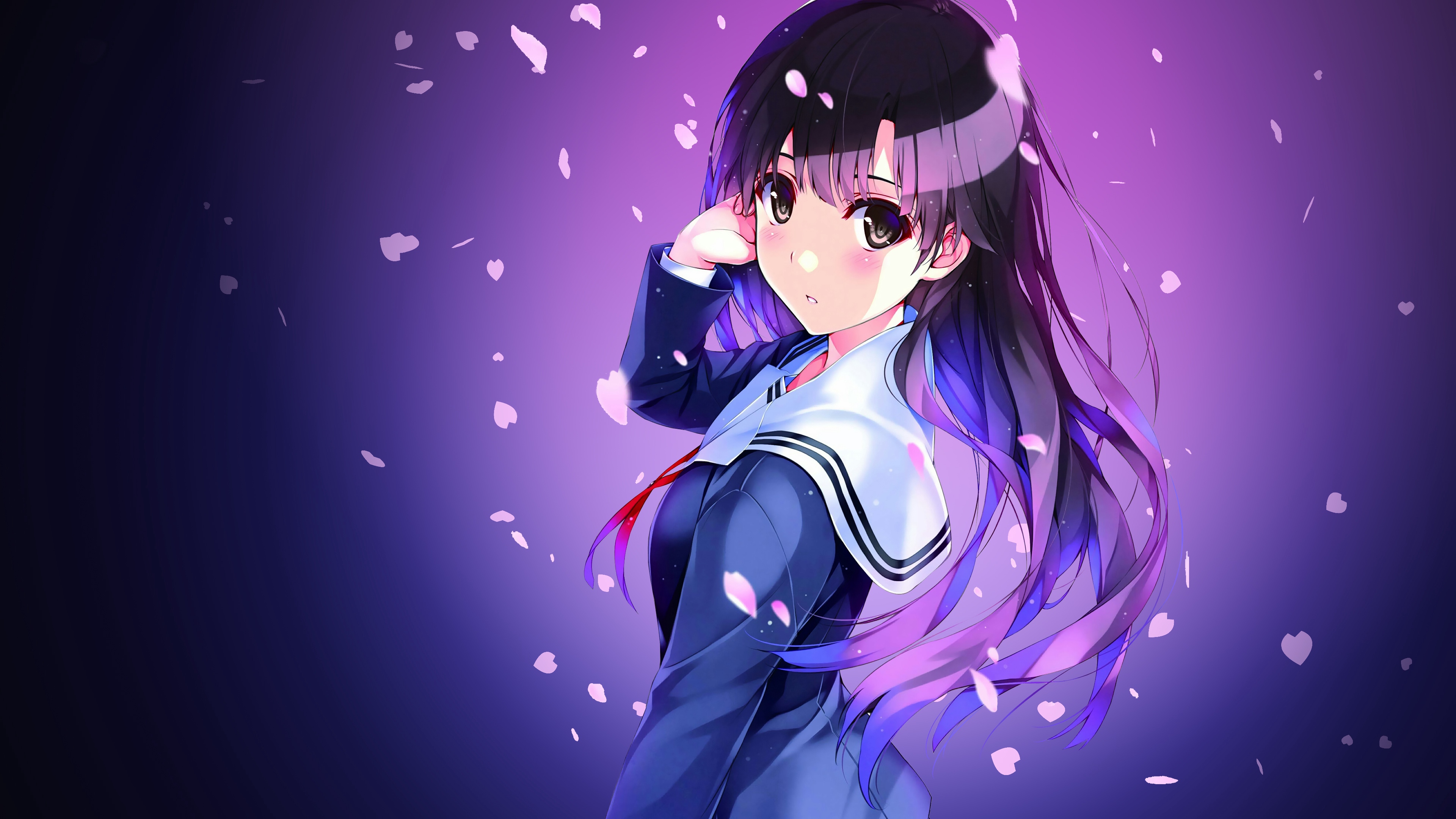 anime schoolgirl uniform girl 4k 1541975687 - anime, schoolgirl, uniform, girl 4k - Uniform, schoolgirl, Anime