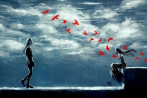 clouds anime girl and boy 1541973537 300x200 - Clouds Anime Girl and Boy - digital art wallpapers, birds wallpapers, artist wallpapers, art wallpapers, anime wallpapers, anime girl wallpapers, anime boy wallpapers, alone wallpapers