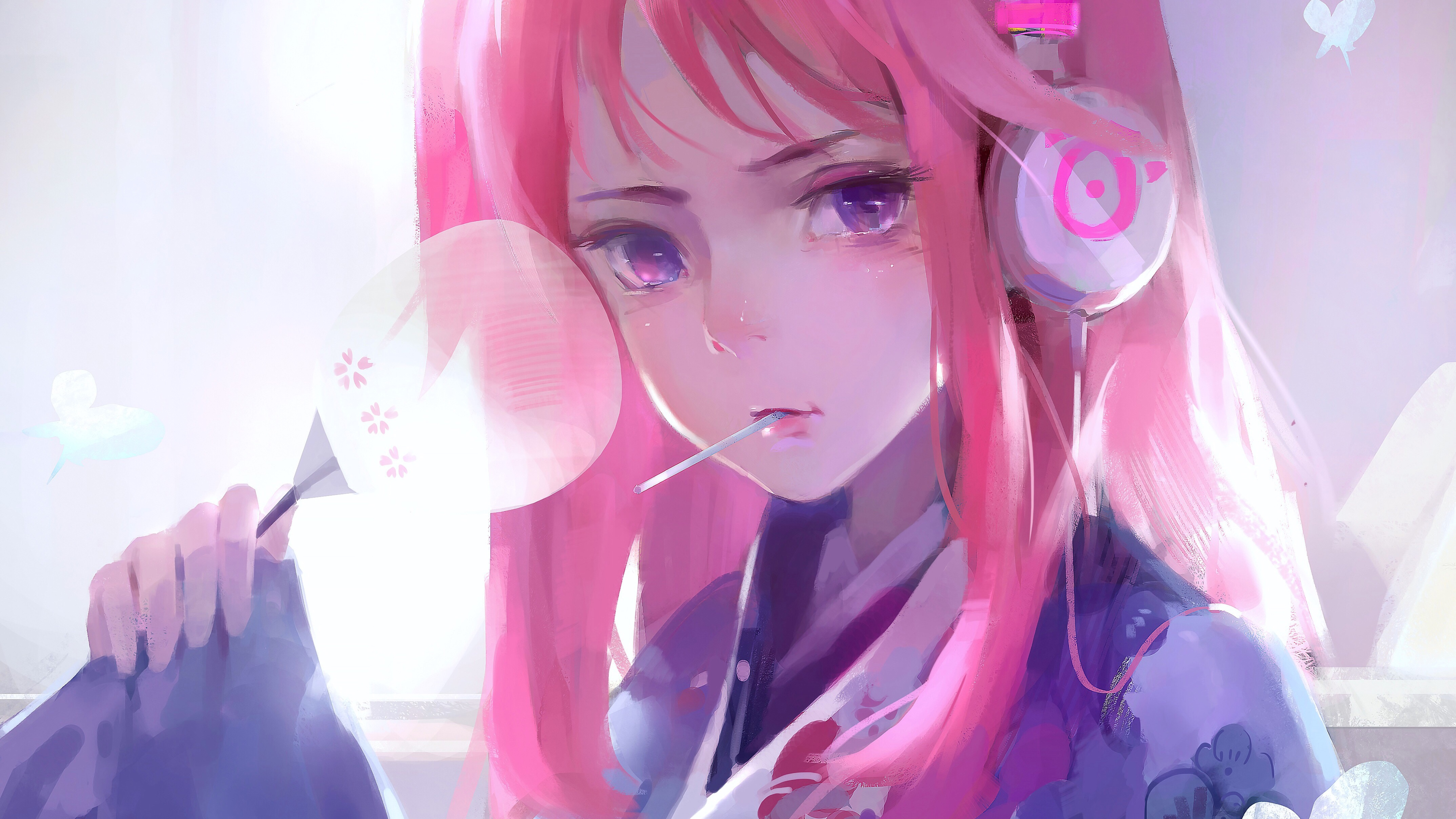 Cute Anime Girl Pink Art 4k pink wallpapers, hd-wallpapers, digital art wallpapers, artwork ...