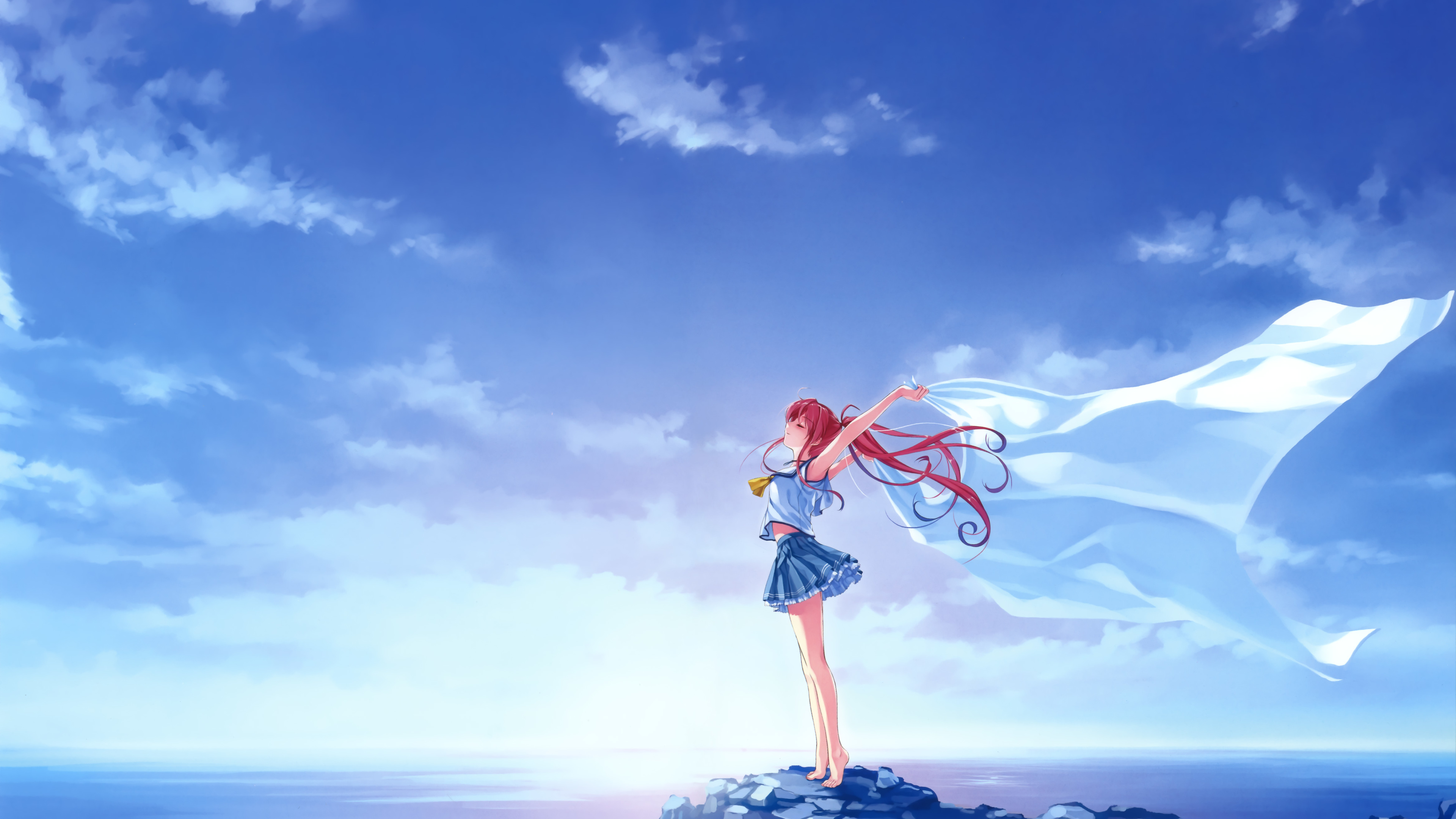 deep blue sky and pure white wings 1541974003 - Deep Blue Sky And Pure White Wings - hd-wallpapers, deep blue sky and pure white wings wallpapers, anime wallpapers, anime girl wallpapers, 4k-wallpapers