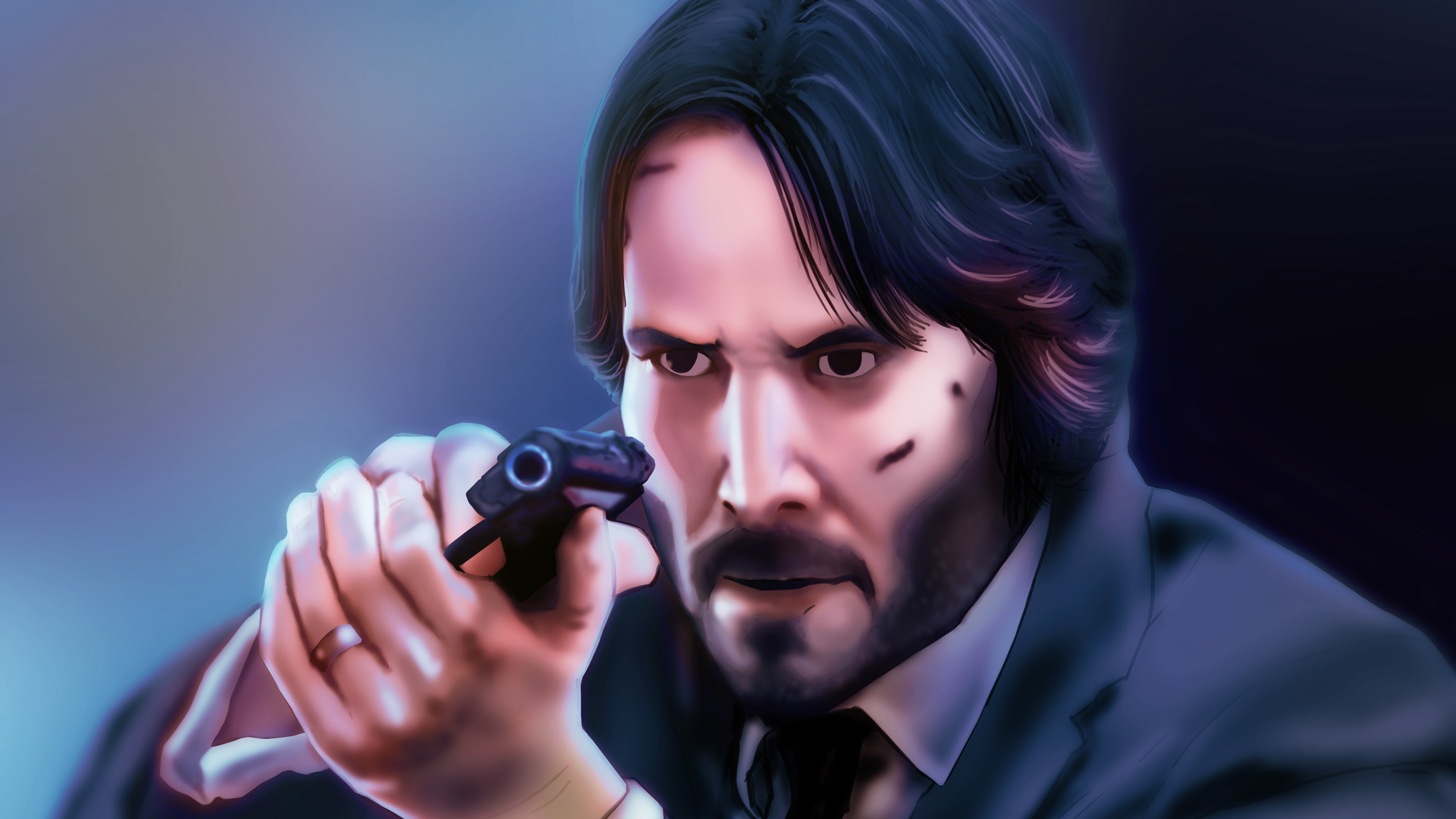 Wallpaper 4k Keanu Reeves John Wick 4k Art 4k Wallpapers Artist