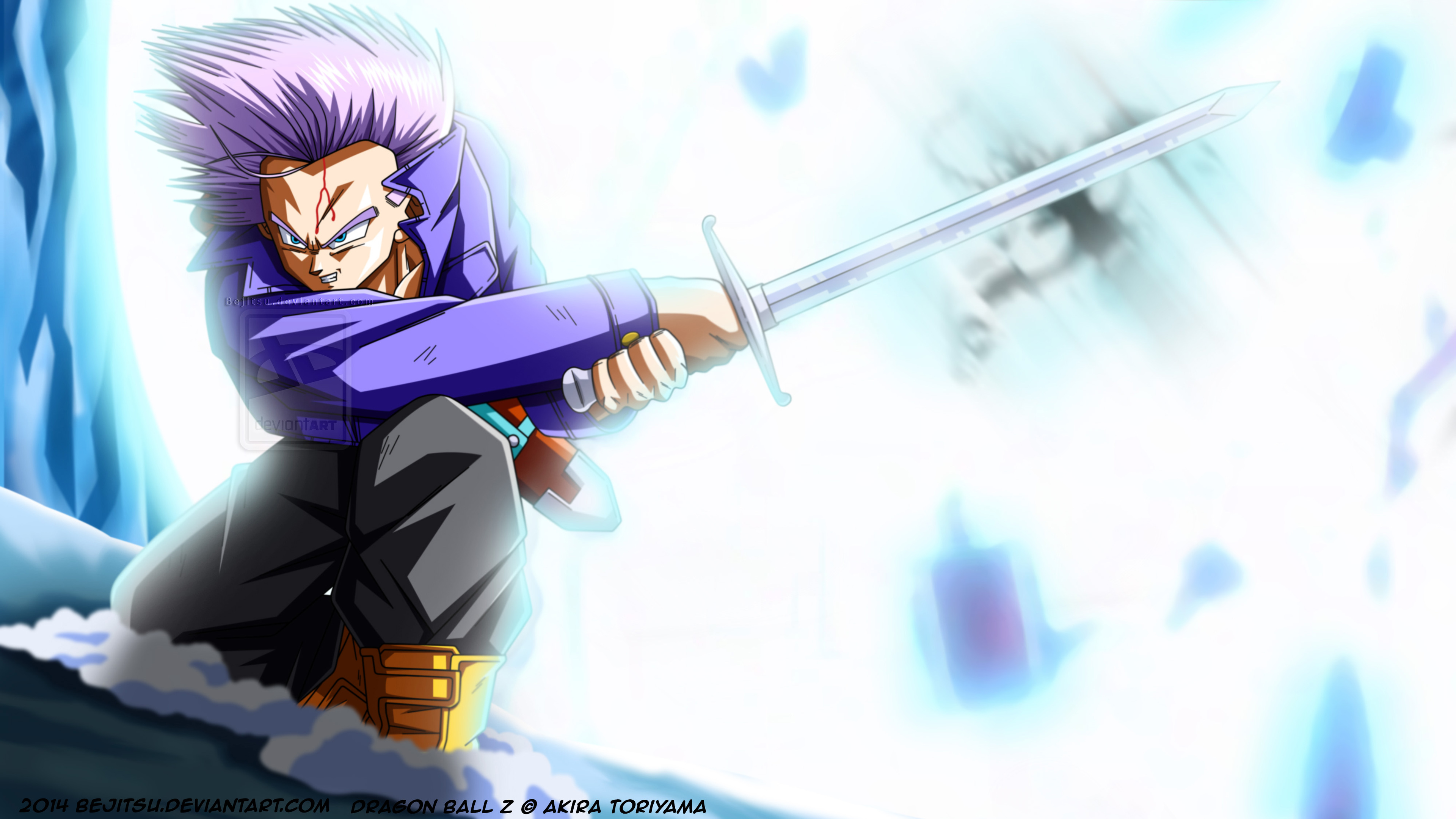 Super Saiyan Rage Trunks from Dragon Ball Super 4K wallpaper download