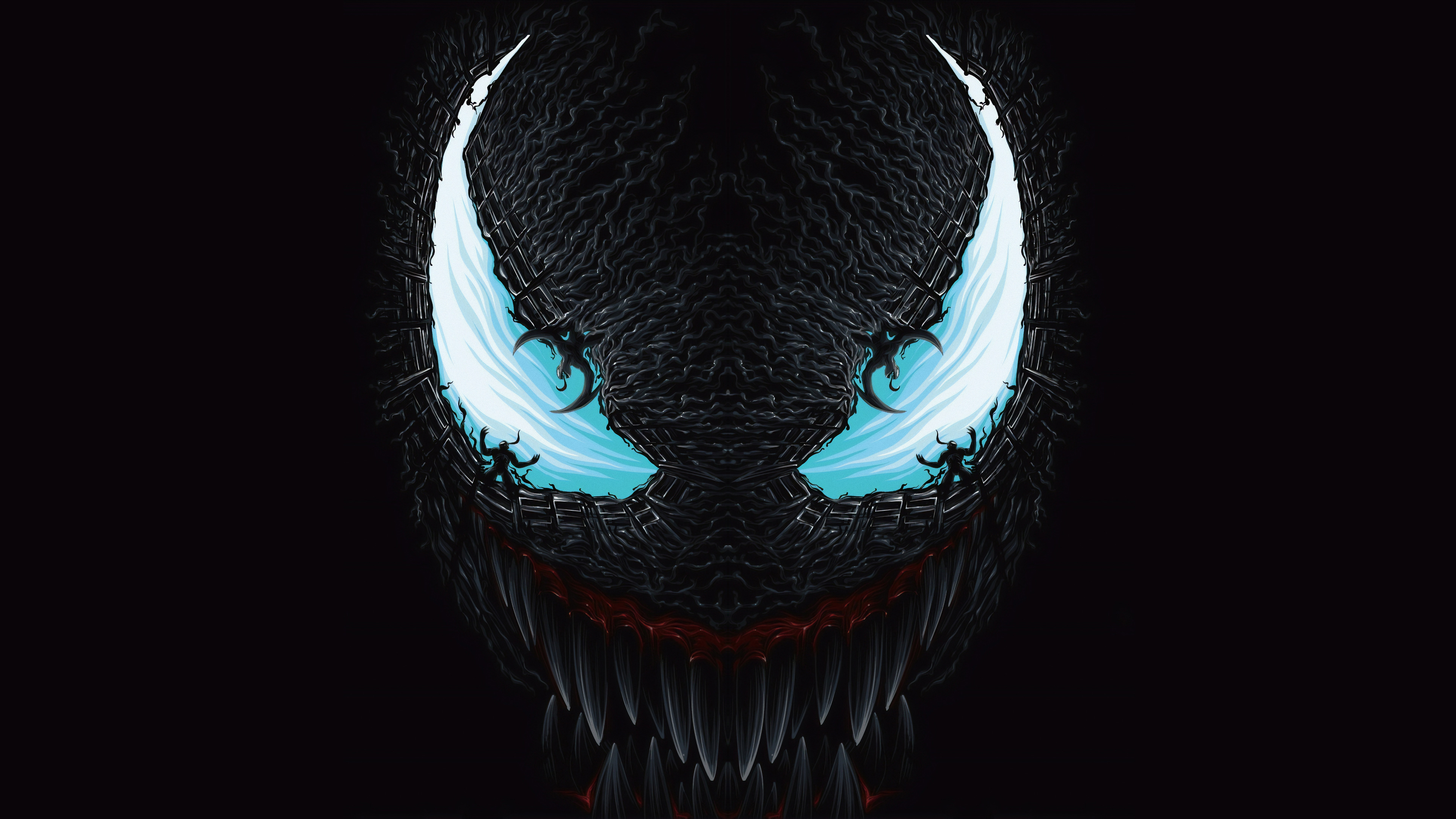  4k  Venom  Art Blue Venom  wallpapers  superheroes wallpapers  