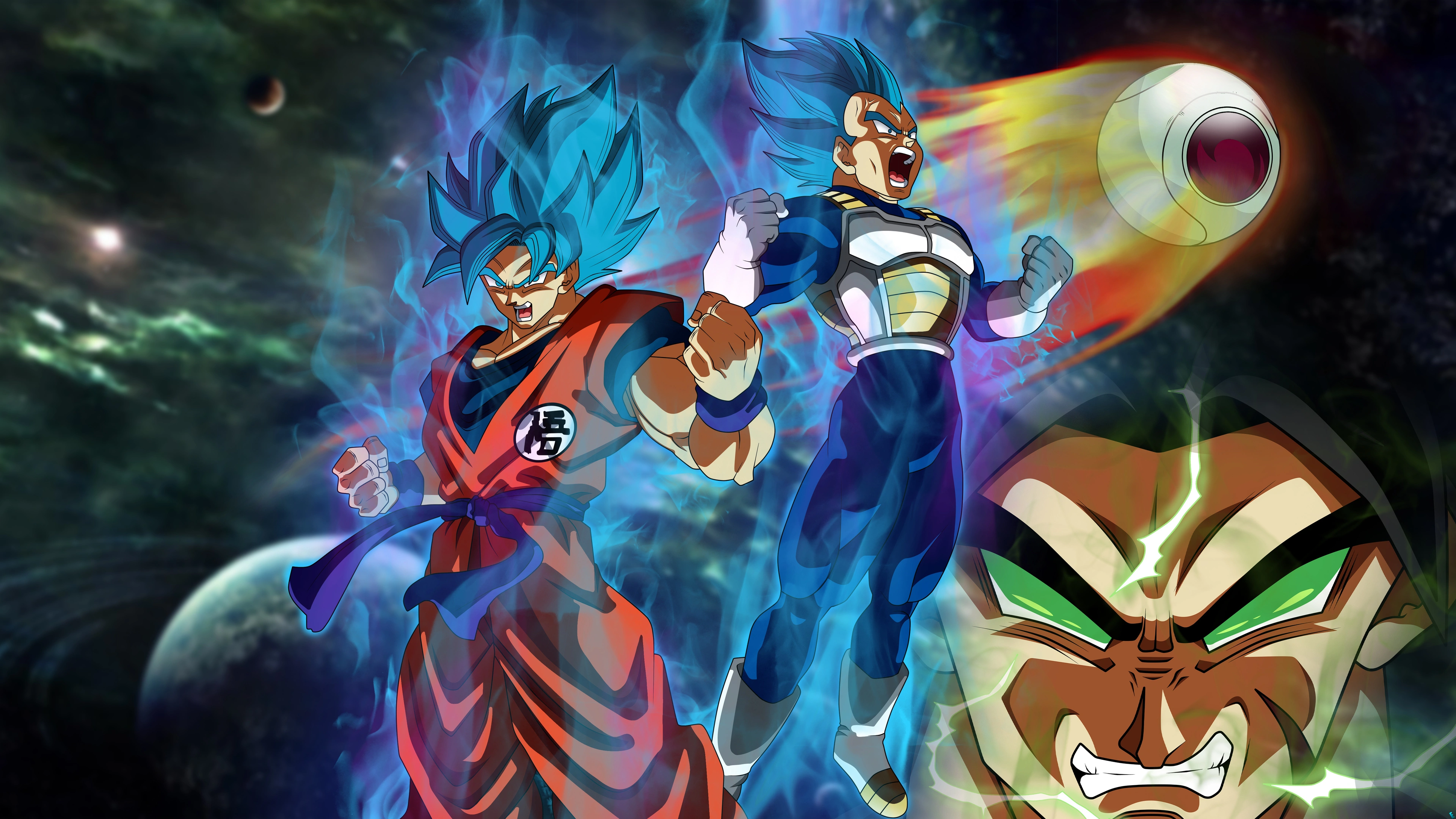 Download wallpaper 1366x768 dragon ball, son goku, blue power