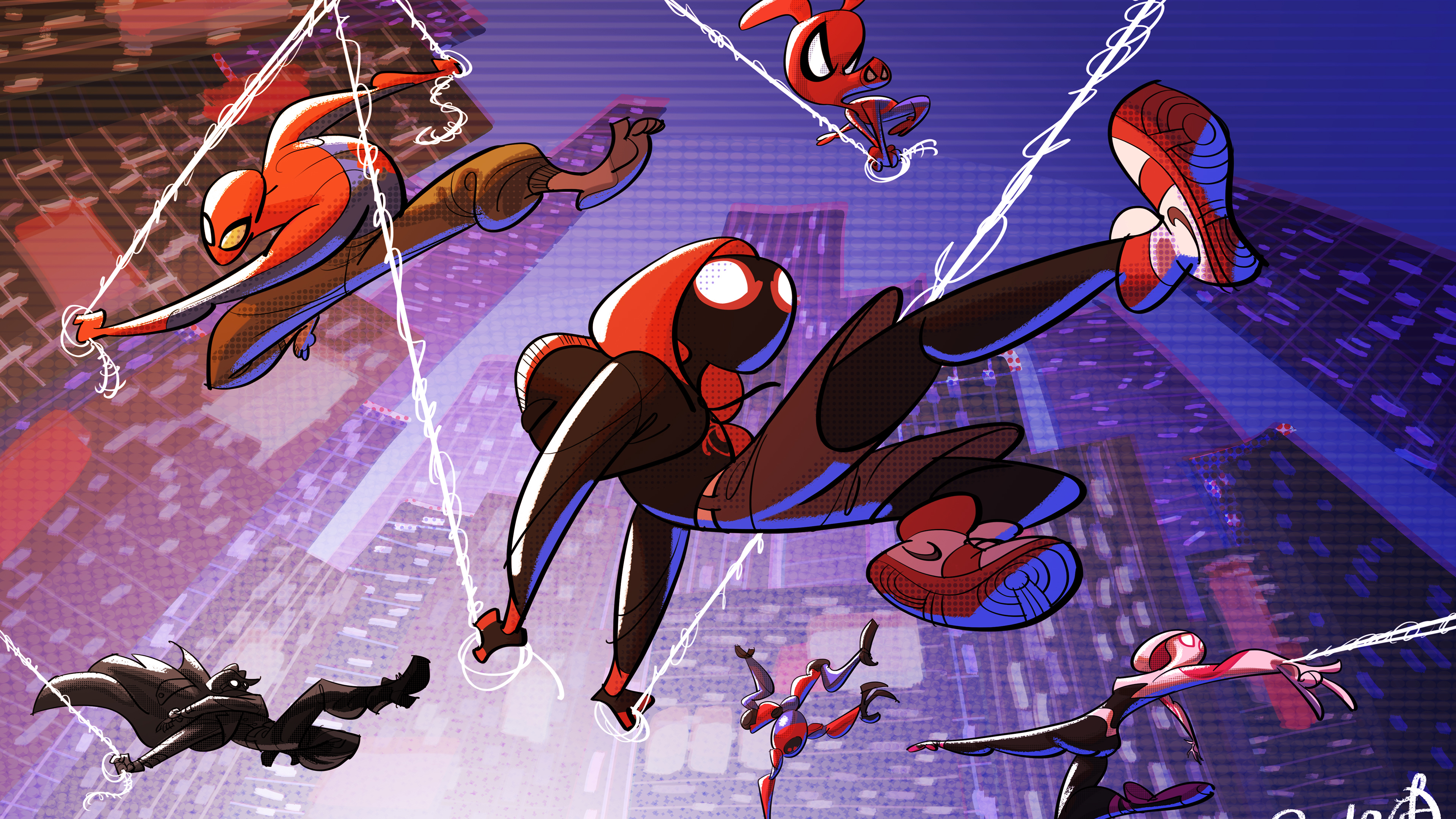 Bộ sưu tập hình nền hoạt hình Spider Verse sẽ đưa bạn đến một thế giới đầy những người anh hùng phi thường. Với độ phân giải 4k, hình nền sẽ vô cùng sắc nét và rực rỡ. Tải ngay để được trải nghiệm và khám phá những điều thú vị từ thế giới Spider Verse!