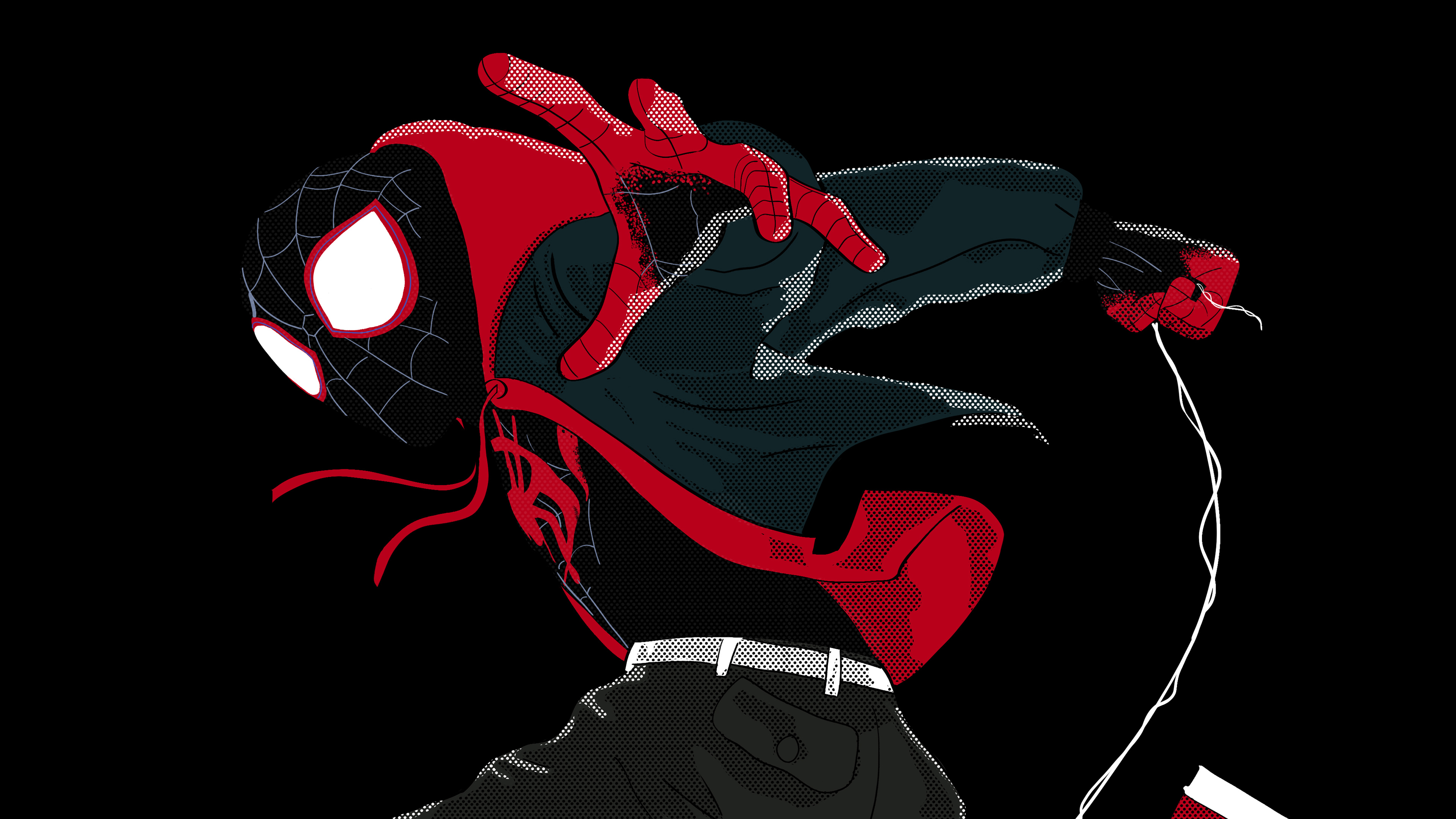 SpiderMan Into  The Spider  Verse  Graphic Design 4k 