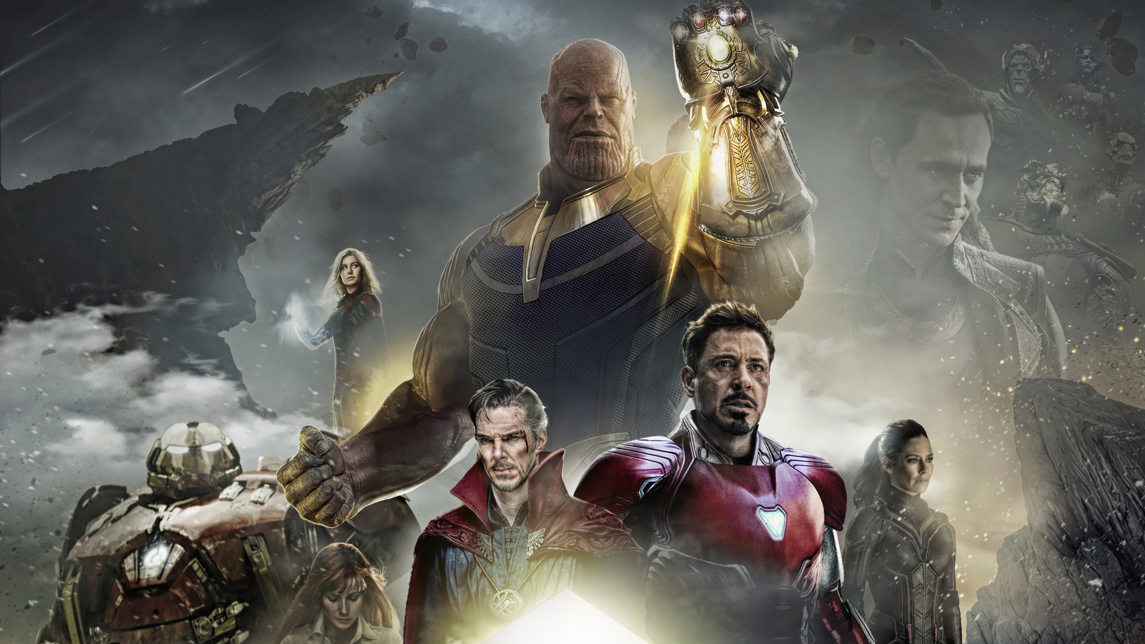 Wallpaper 4k Avengers Infinity War Thanos Iron Man Doctor