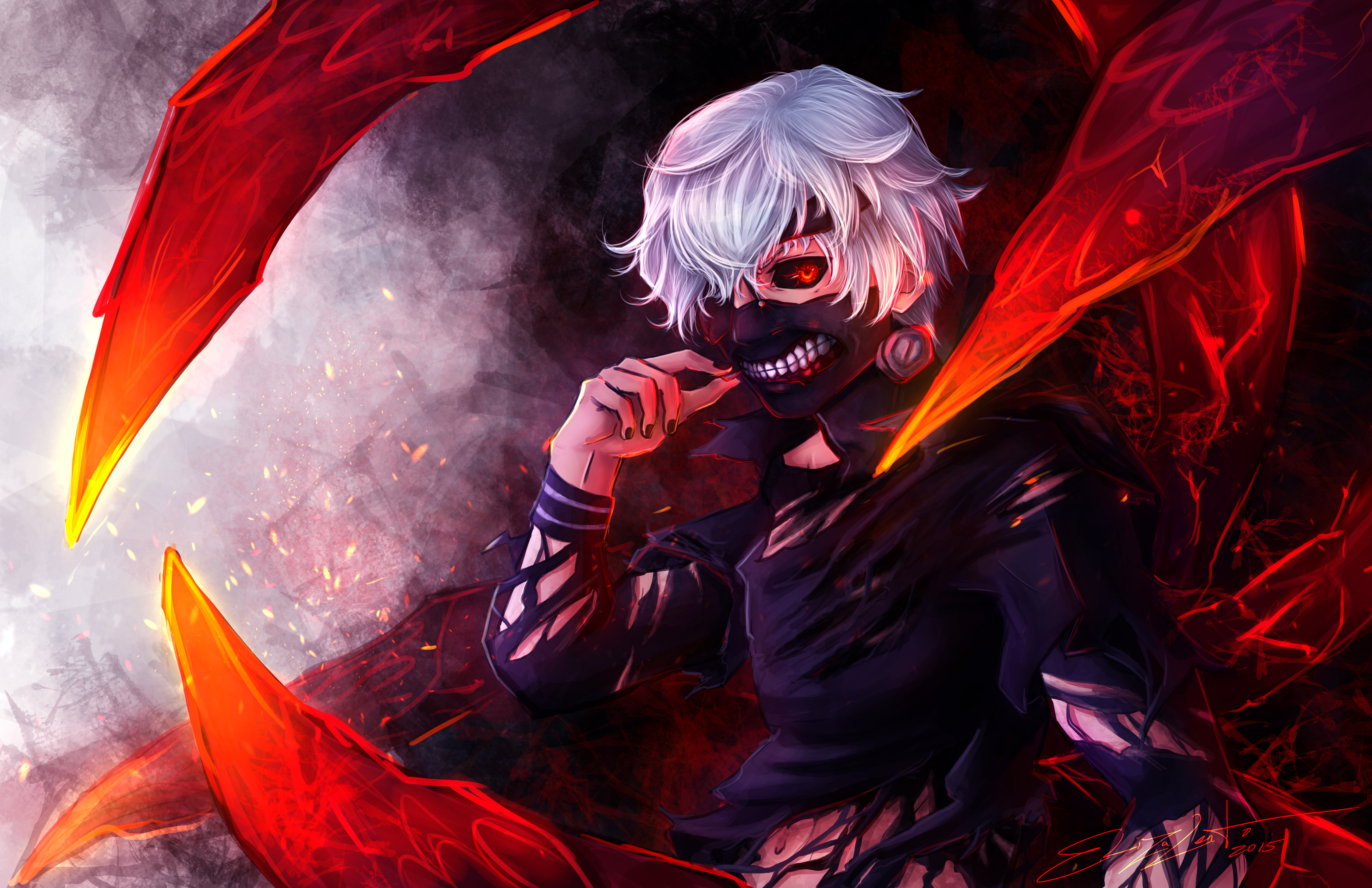 1374105 tokyo ghoul ken kaneki red eye 4k  Rare Gallery HD Wallpapers