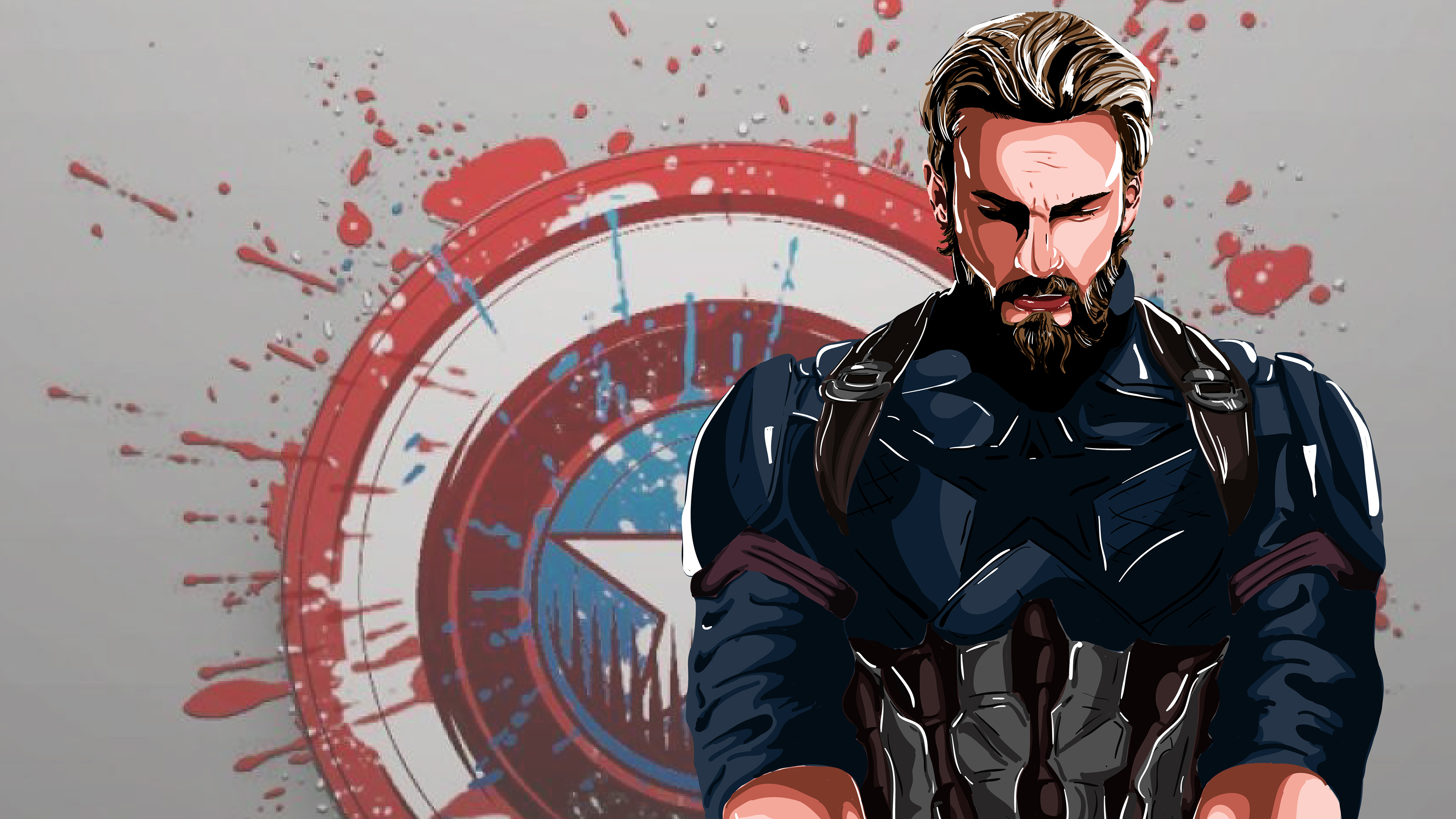 Captain america with beard HD wallpapers  Pxfuel