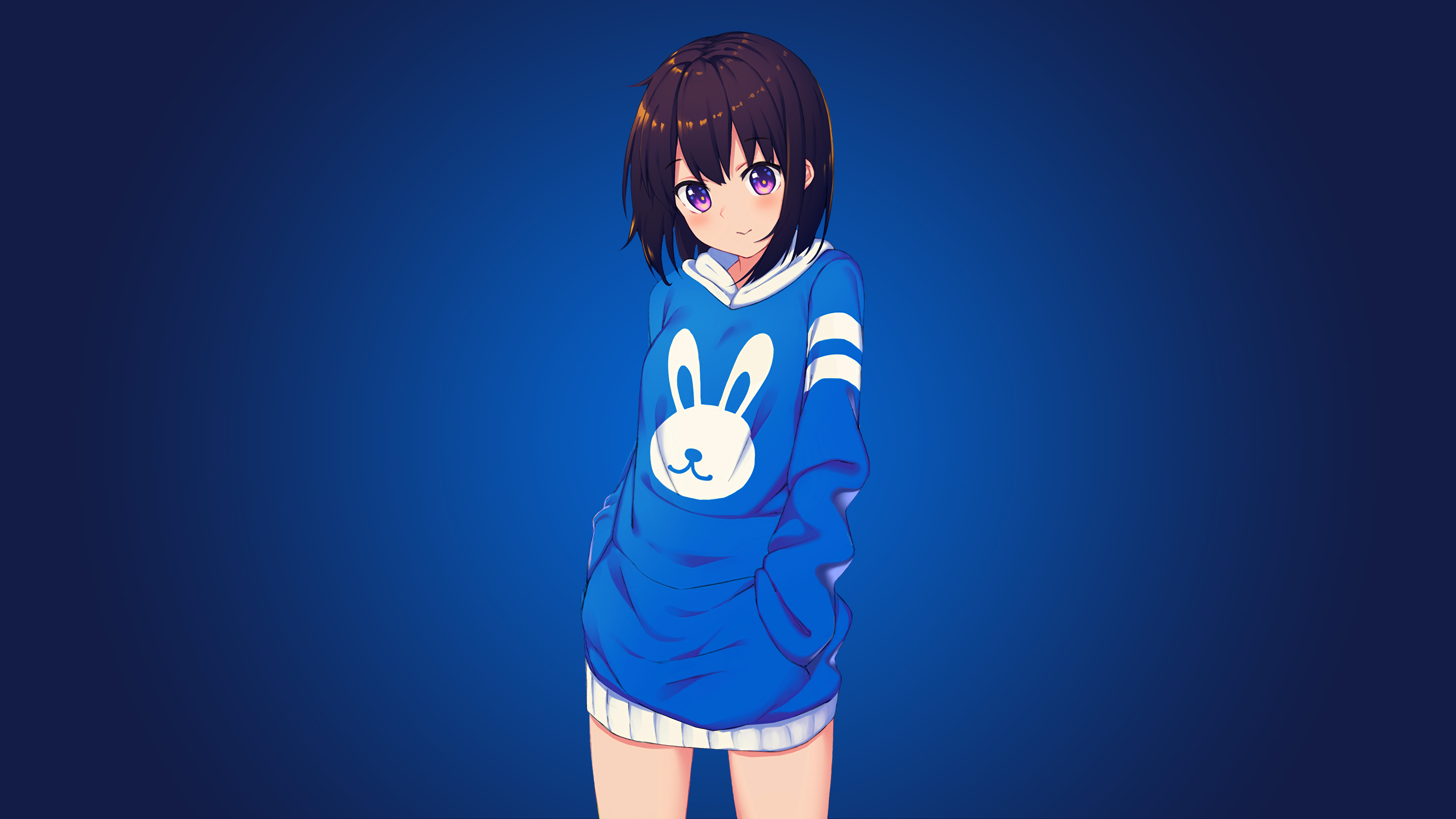 24+] Cute Blue Anime Girl Wallpapers - WallpaperSafari