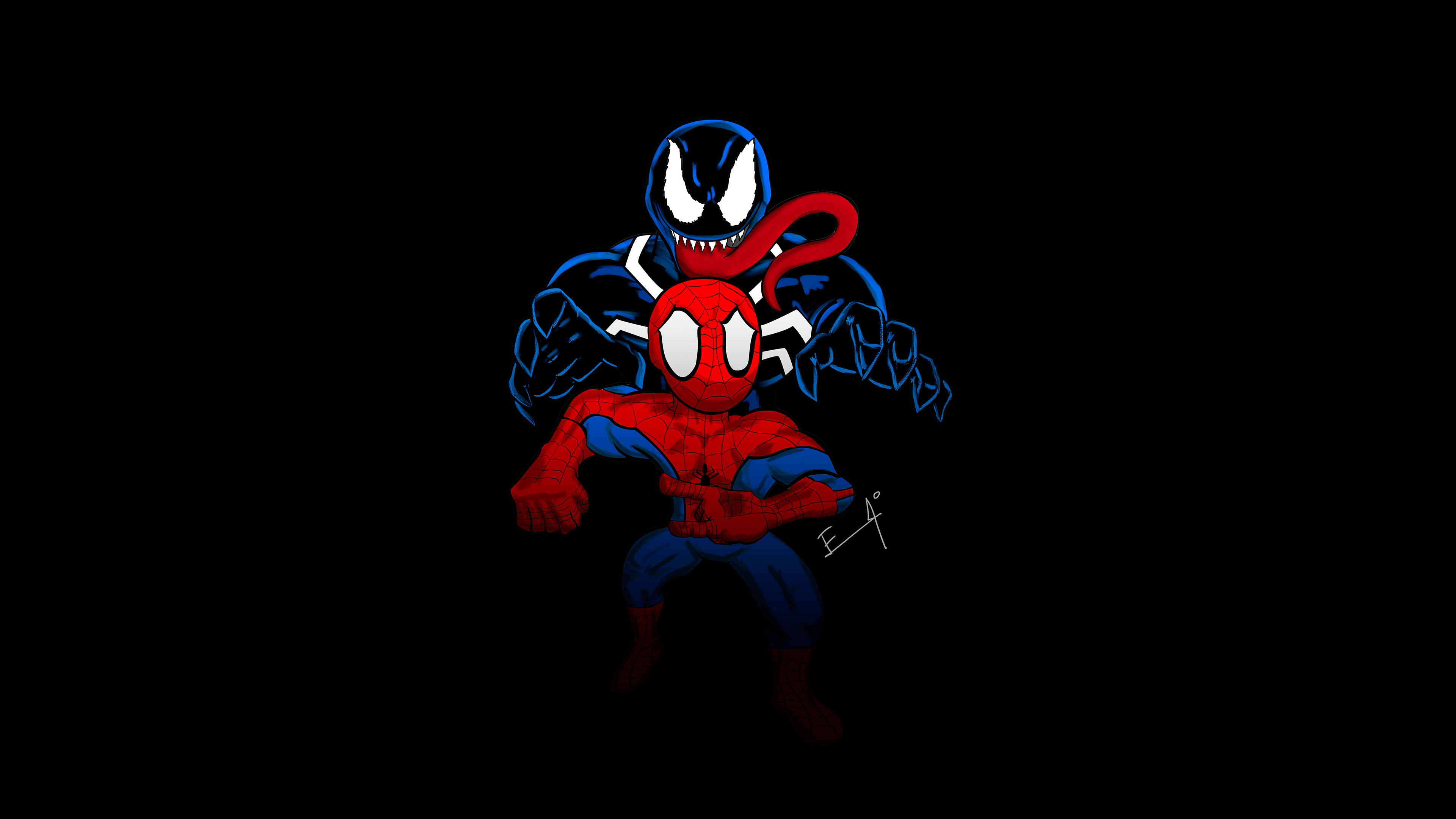 Little Spider Man  And Venom  4k  Venom  wallpapers  