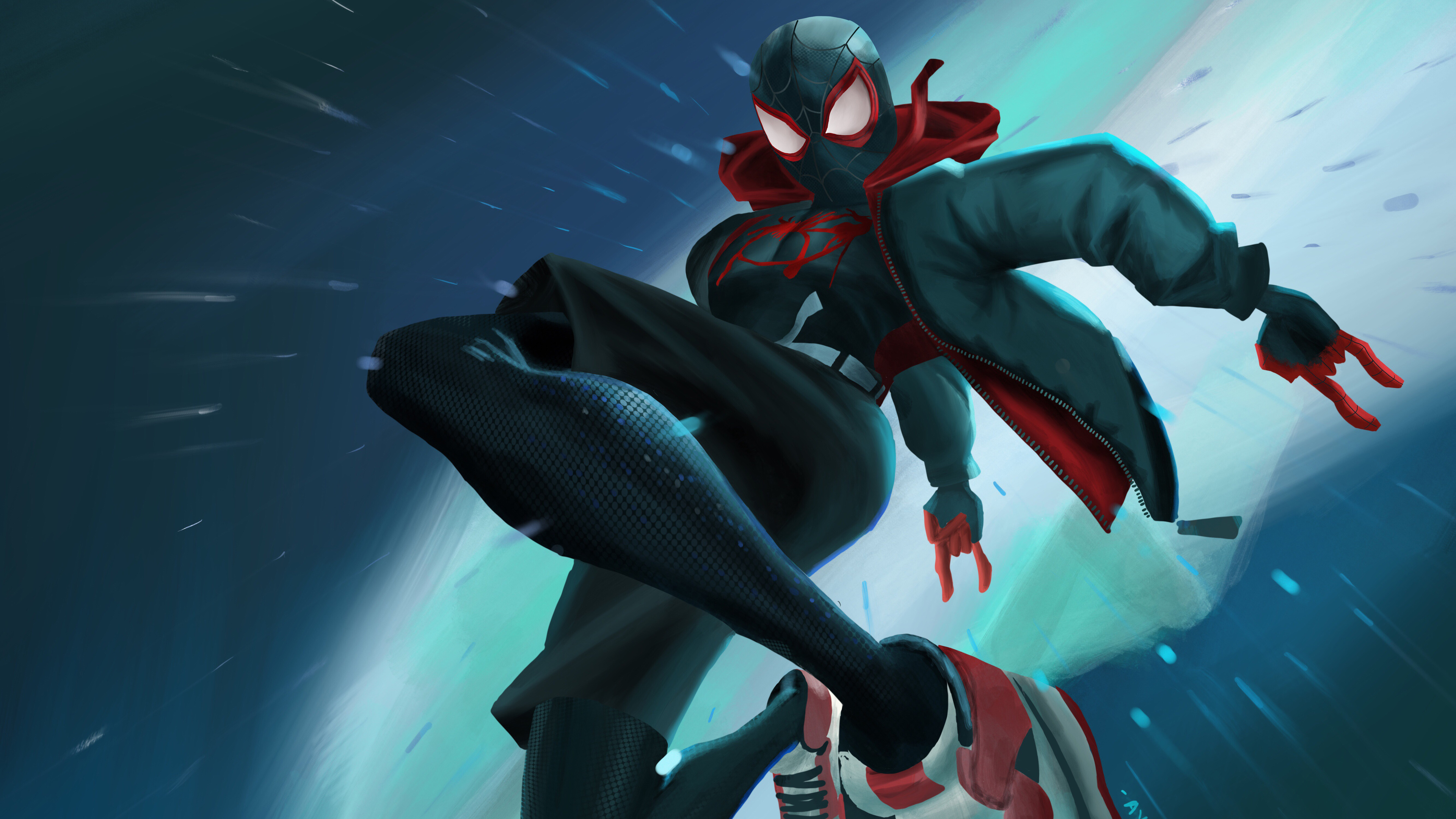 Miles Morales Into The Spider verse 4k superheroes wallpapers