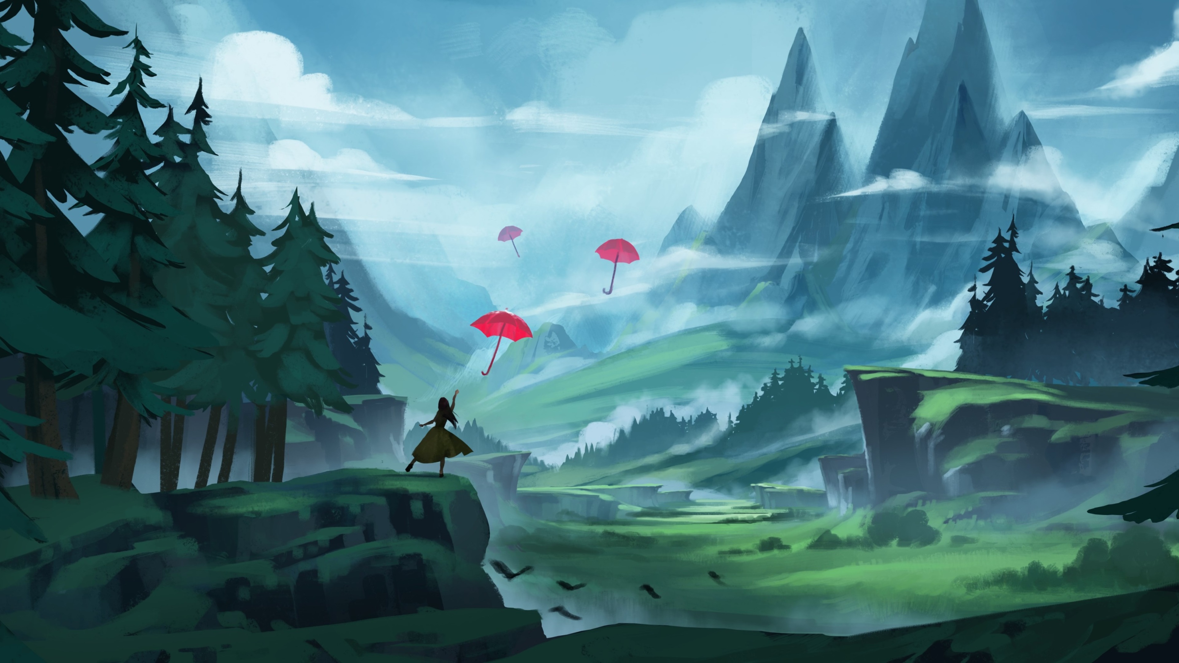 Umbrella Anime Artistic Artwork 4k umbrella wallpapers, hd ...