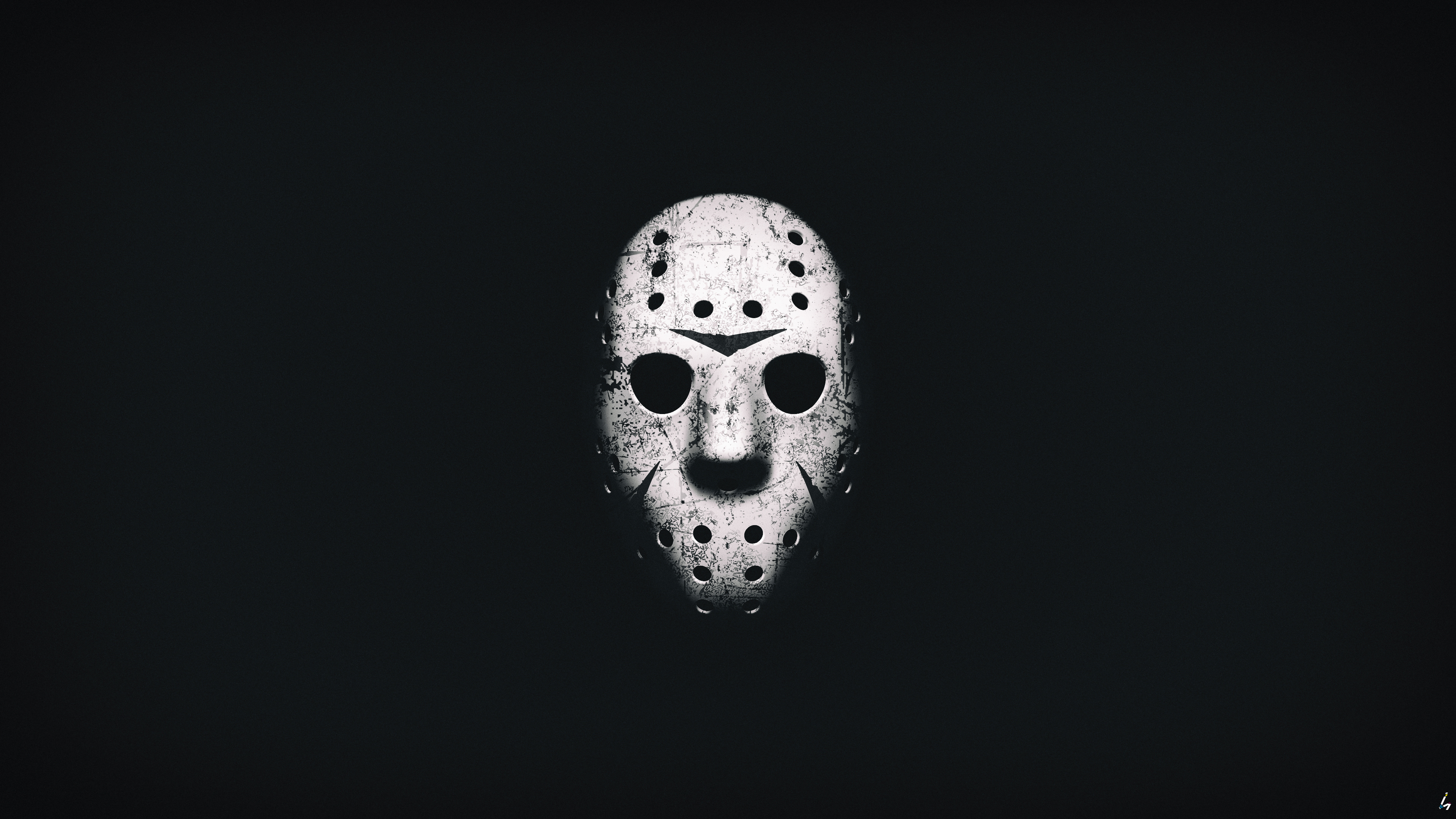 friday the 13th monochrome 4k 1554244072 - Friday The 13th Monochrome 4k - monochrome wallpapers, mask wallpapers, hd-wallpapers, friday the 13th the games wallpapers, black and white wallpapers, 4k-wallpapers