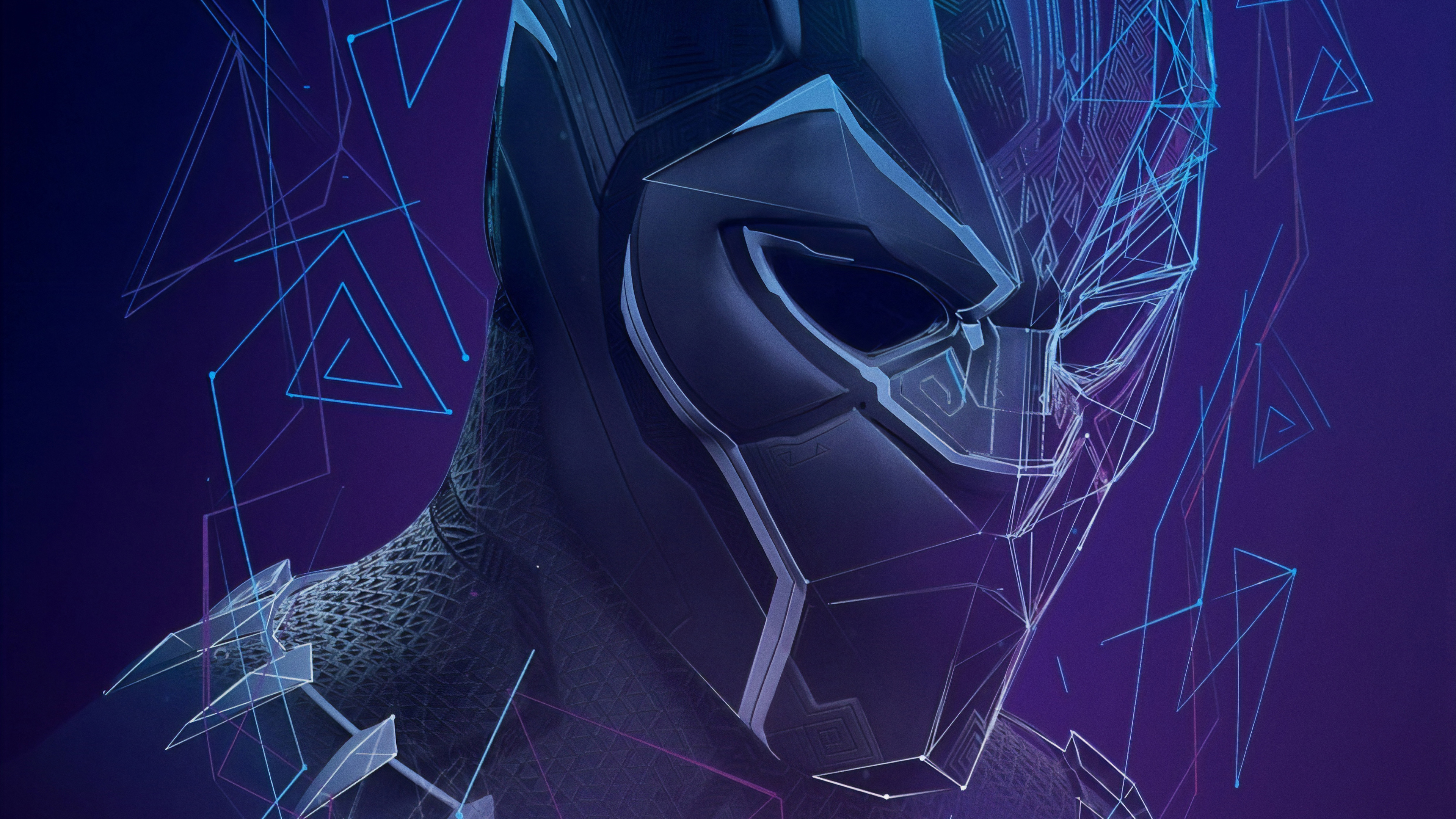 Black Panther Fractal Art 4k superheroes wallpapers, hd-wallpapers