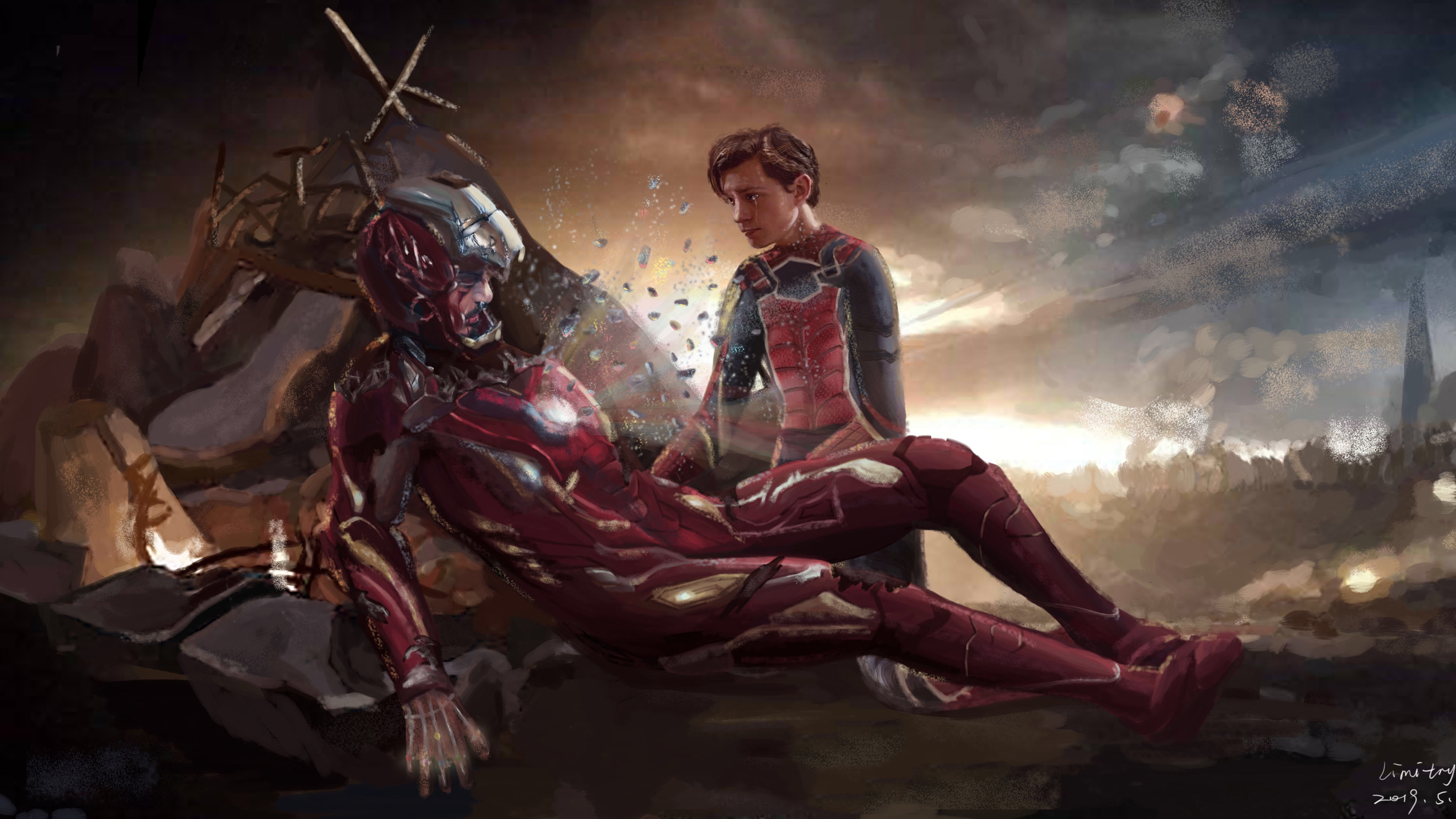 Wallpaper 4k Mr Stark Spiderman Avengers Endgame Wallpaper
