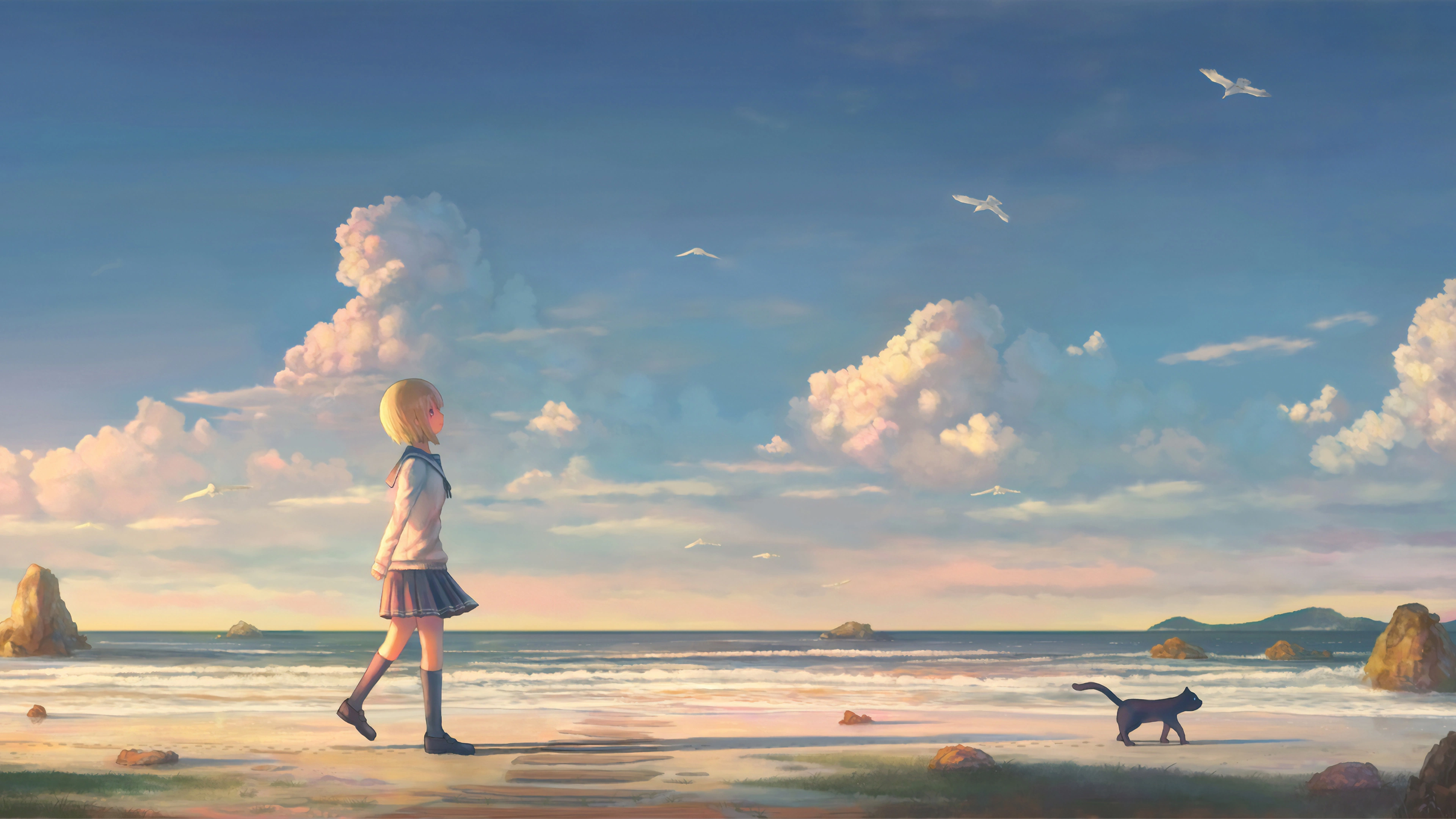 Bewitching Anime Scenery - Vibrant Summer Beach by Hachim202 on DeviantArt