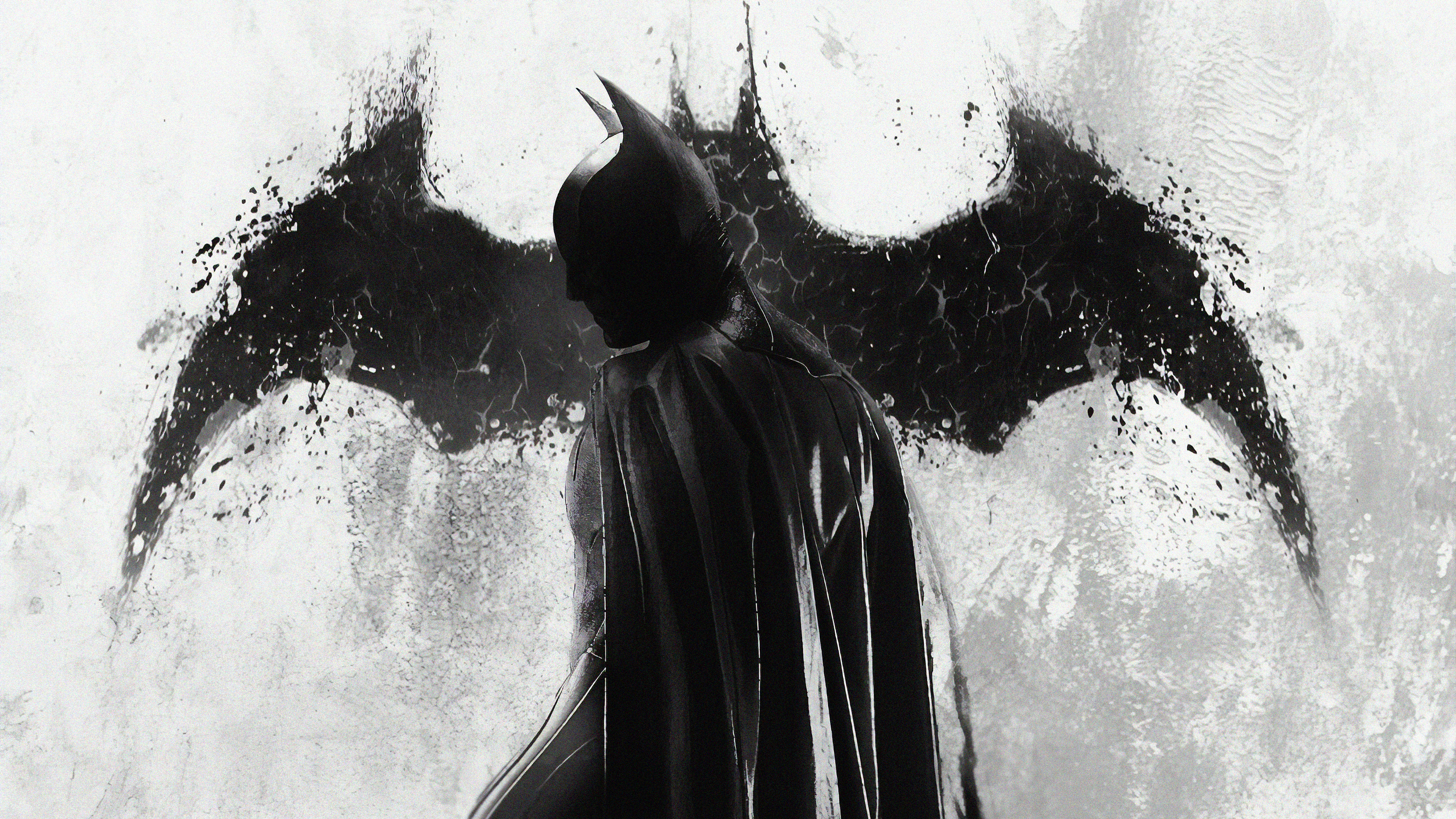 Wallpaper 4k Batman Monochrome Wallpaper