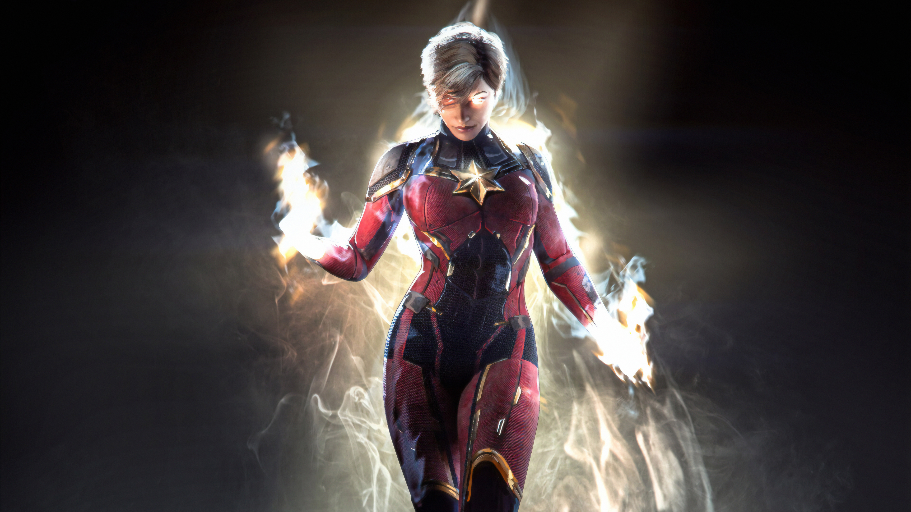captain marvel new art 1562105993 - Captain Marvel New Art - superheroes wallpapers, hd-wallpapers, captain marvel wallpapers, artwork wallpapers, 4k-wallpapers