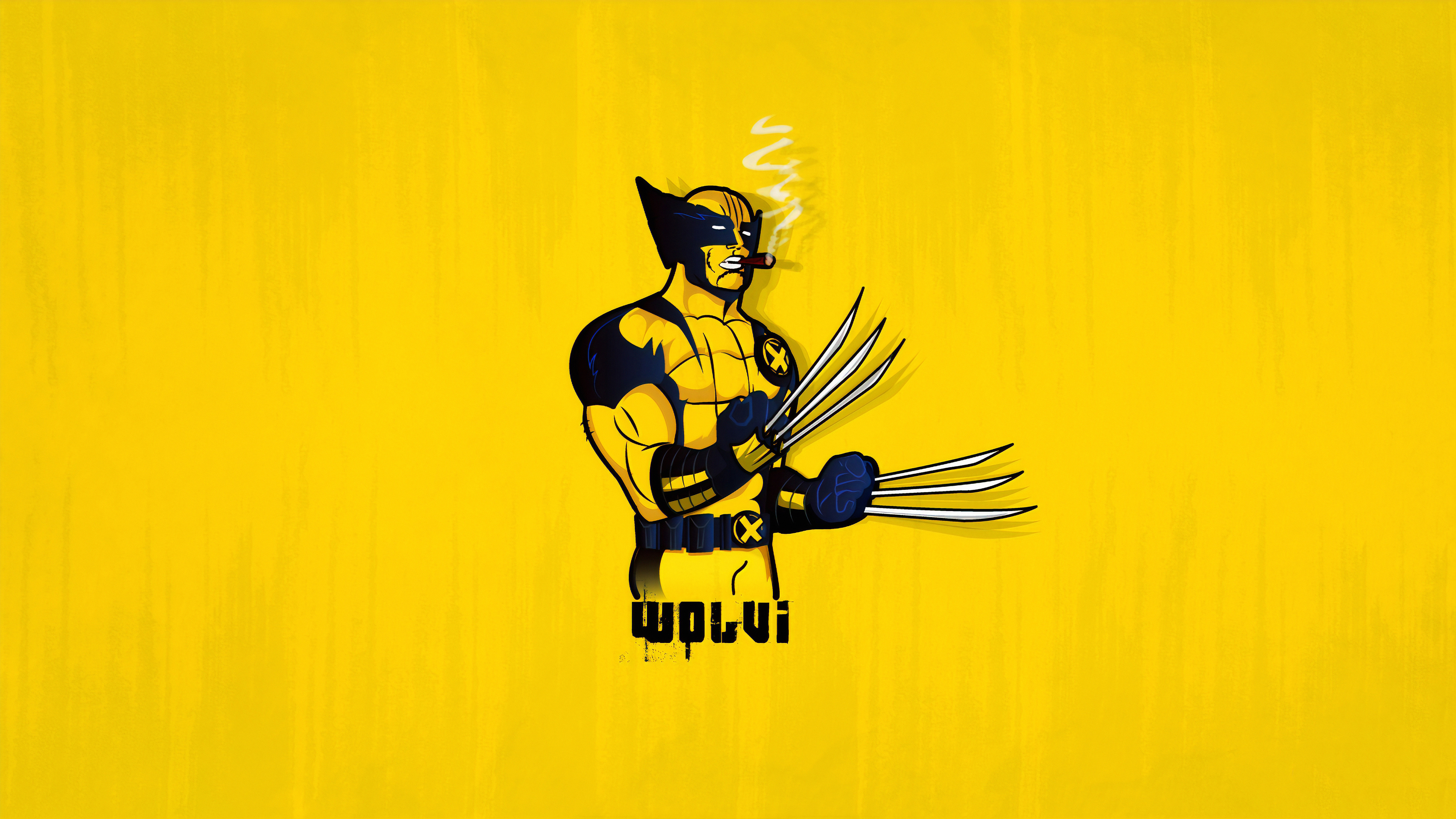 Wallpaper 4k Wolverine Minimal Wallpaper