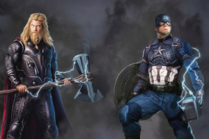 captain and thor 1569186531 300x200 - Captain And Thor - thor wallpapers, superheroes wallpapers, hd-wallpapers, digital art wallpapers, captain america wallpapers, artwork wallpapers, 4k-wallpapers