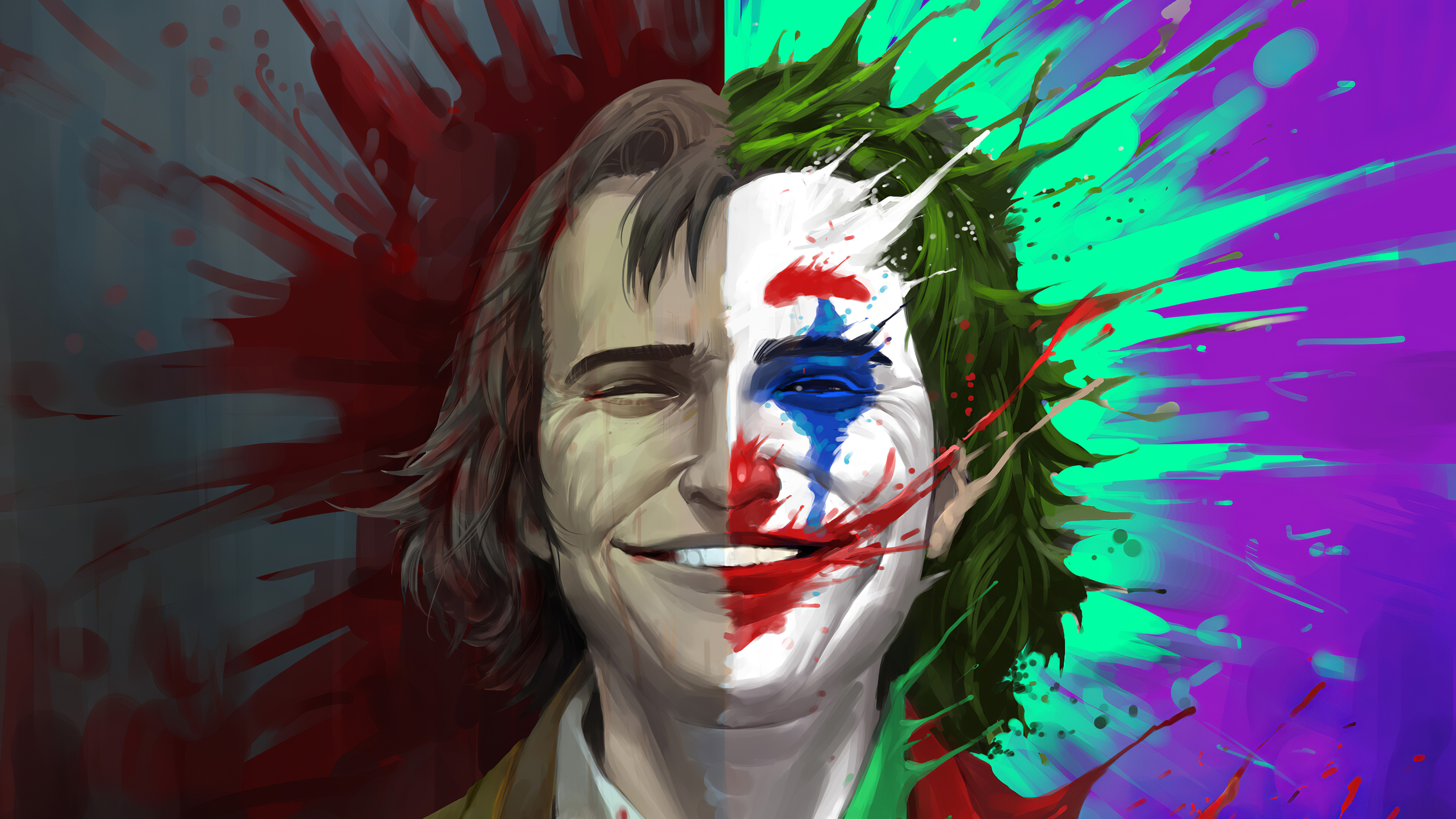 Wallpaper 4k Arthur Fleck Vs Joker 2019 Movies Wallpapers 4k
