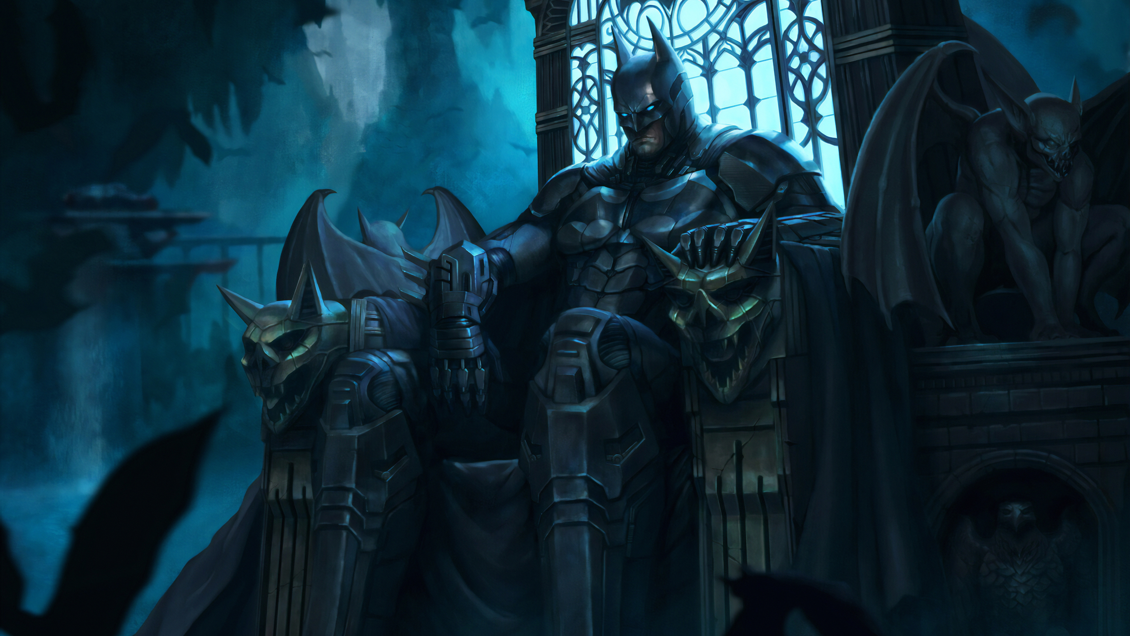 batman sitting on throne 1572368677 - Batman Sitting On Throne - superheroes wallpapers, hd-wallpapers, digital art wallpapers, batman wallpapers, artwork wallpapers, artstation wallpapers, 4k-wallpapers