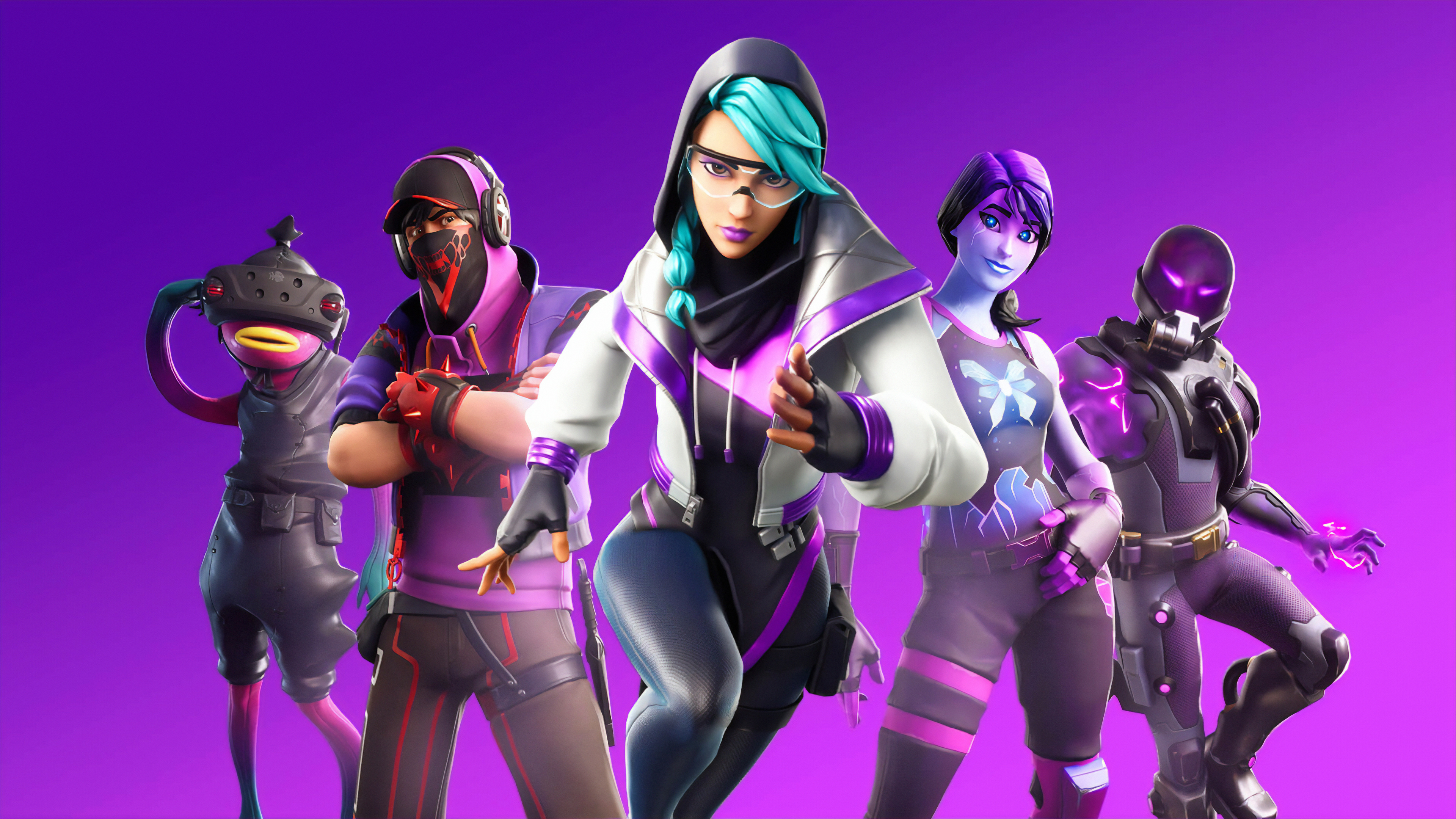 Download wallpapers 4k Fortnite Battle Royale Winter Season Fortnite  characters poster promo materials for desktop free Pictures for desktop  free