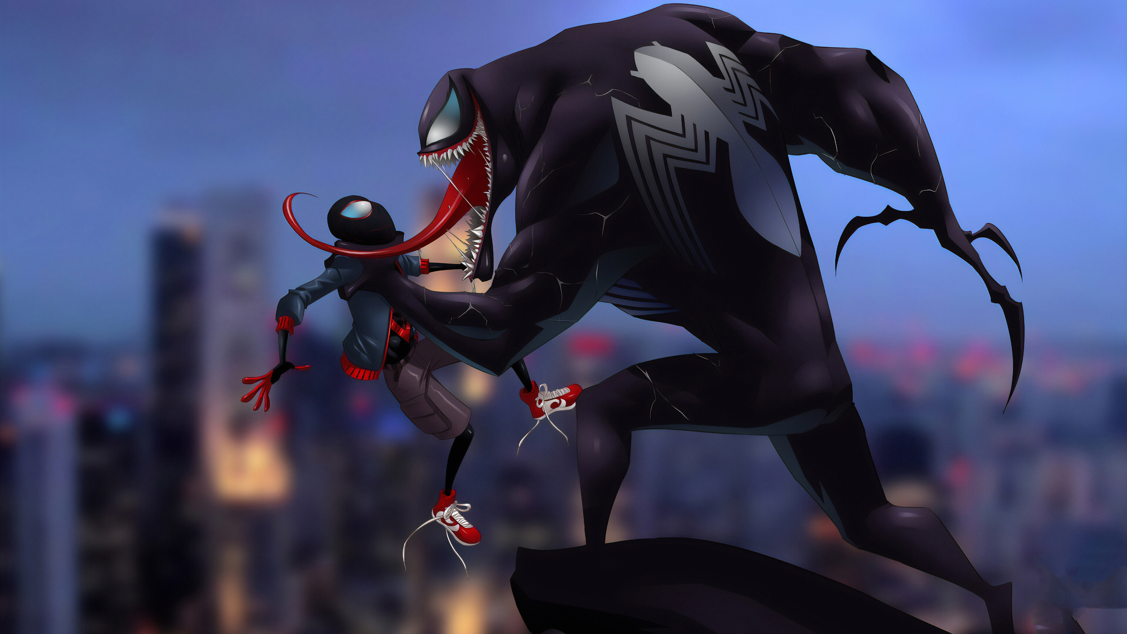 Spider Man Turning Into Venom Wallpaper