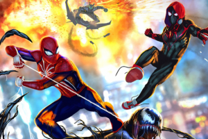 spiderman and miles 1572368473 300x200 - Spiderman And Miles - superheroes wallpapers, spiderman wallpapers, hd-wallpapers, digital art wallpapers, artwork wallpapers, art wallpapers, 4k-wallpapers