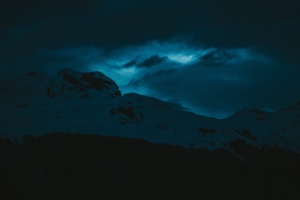 dark evening snow covered mountains 1574937669 300x200 - Dark Evening Snow Covered Mountains -