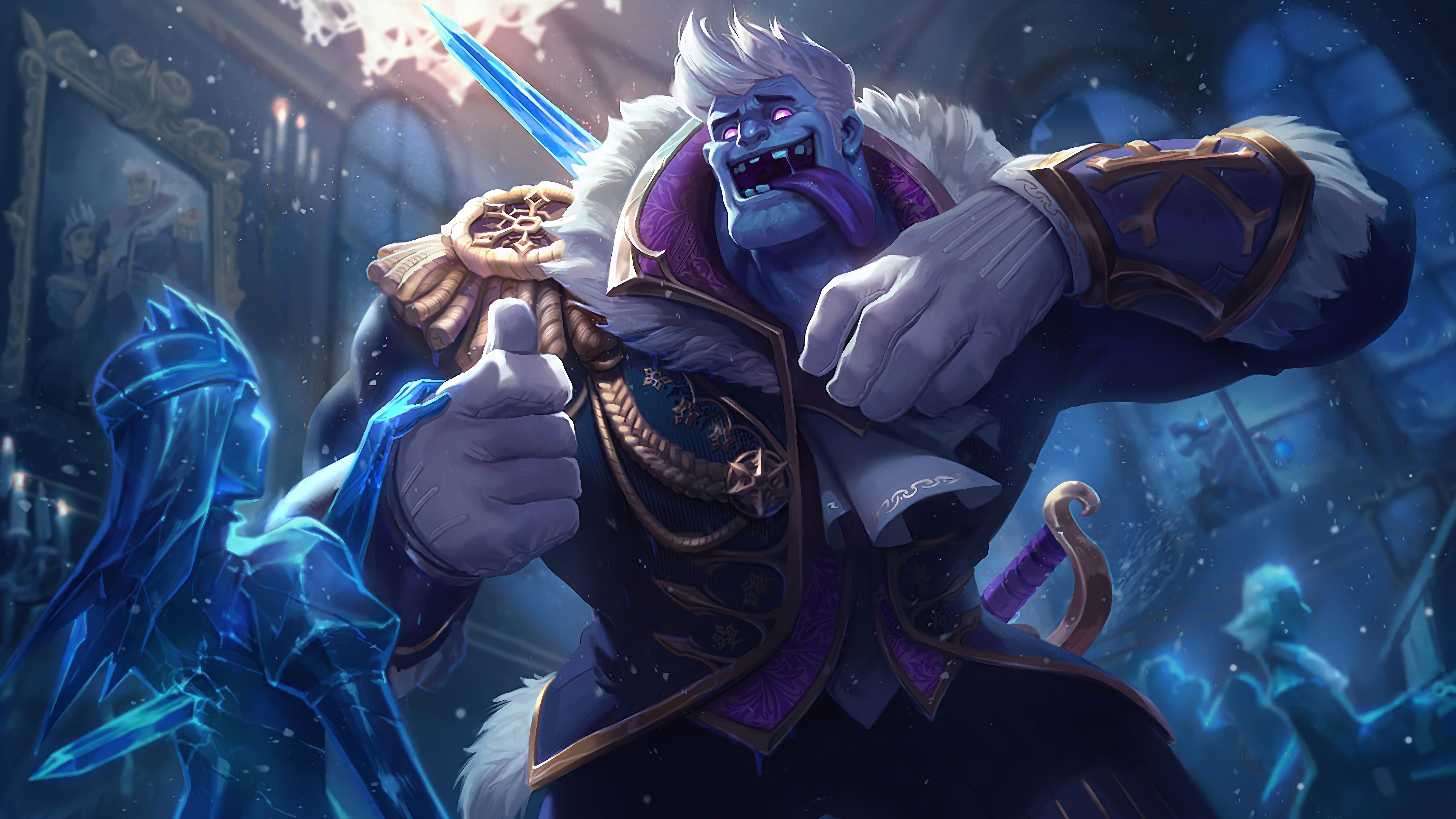 Wallpaper 4k Frozen Prince Mundo Lol League Of Legends Lol Dr Mundo League Of Legends Snowdown League Of Legends