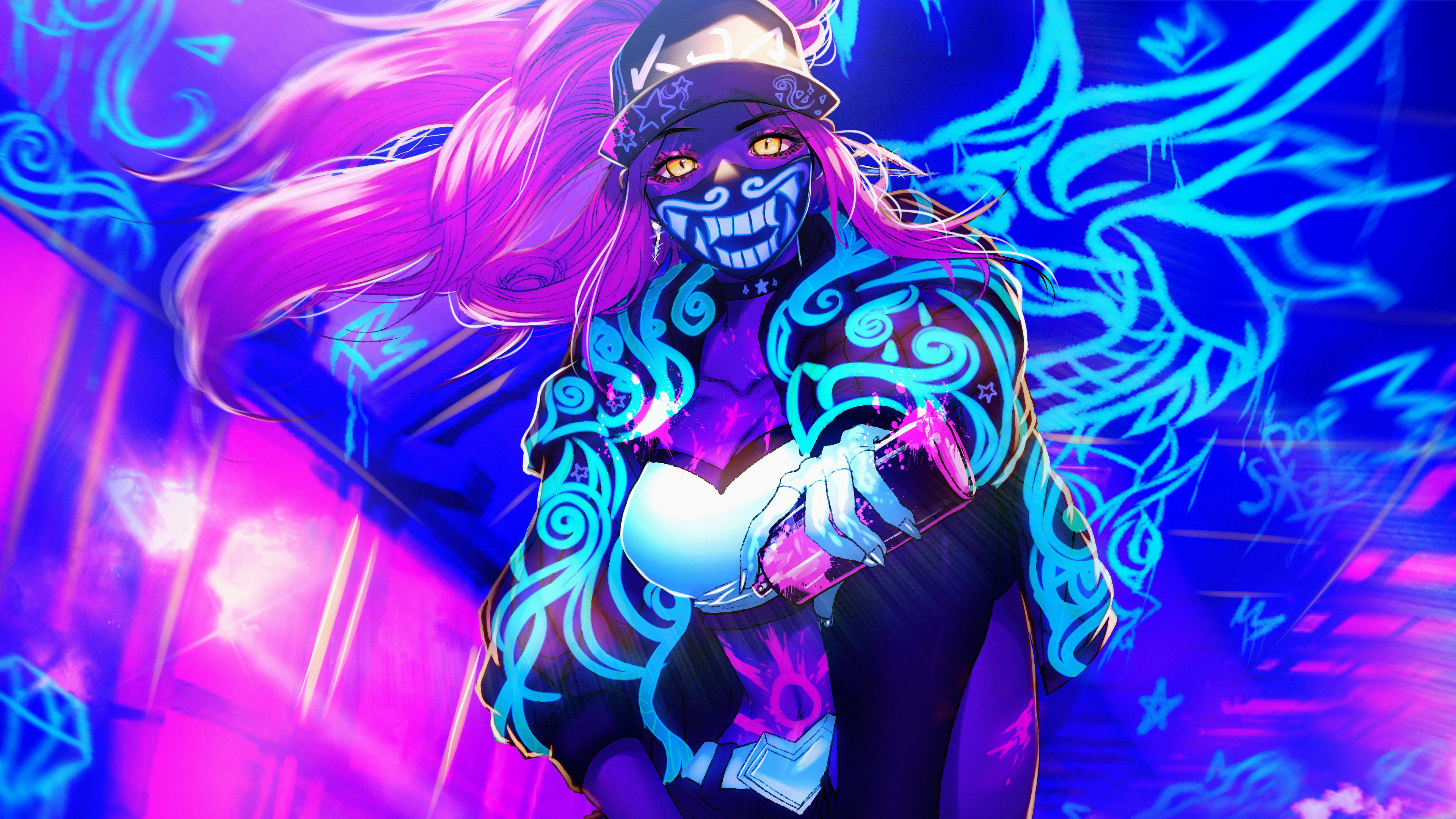 K DA Akali Neon Mask LoL  League of Legends  lol  league of 