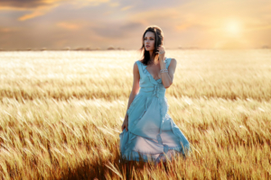 blue dress girl field summers 1575666038 300x200 - Blue Dress Girl Field Summers -