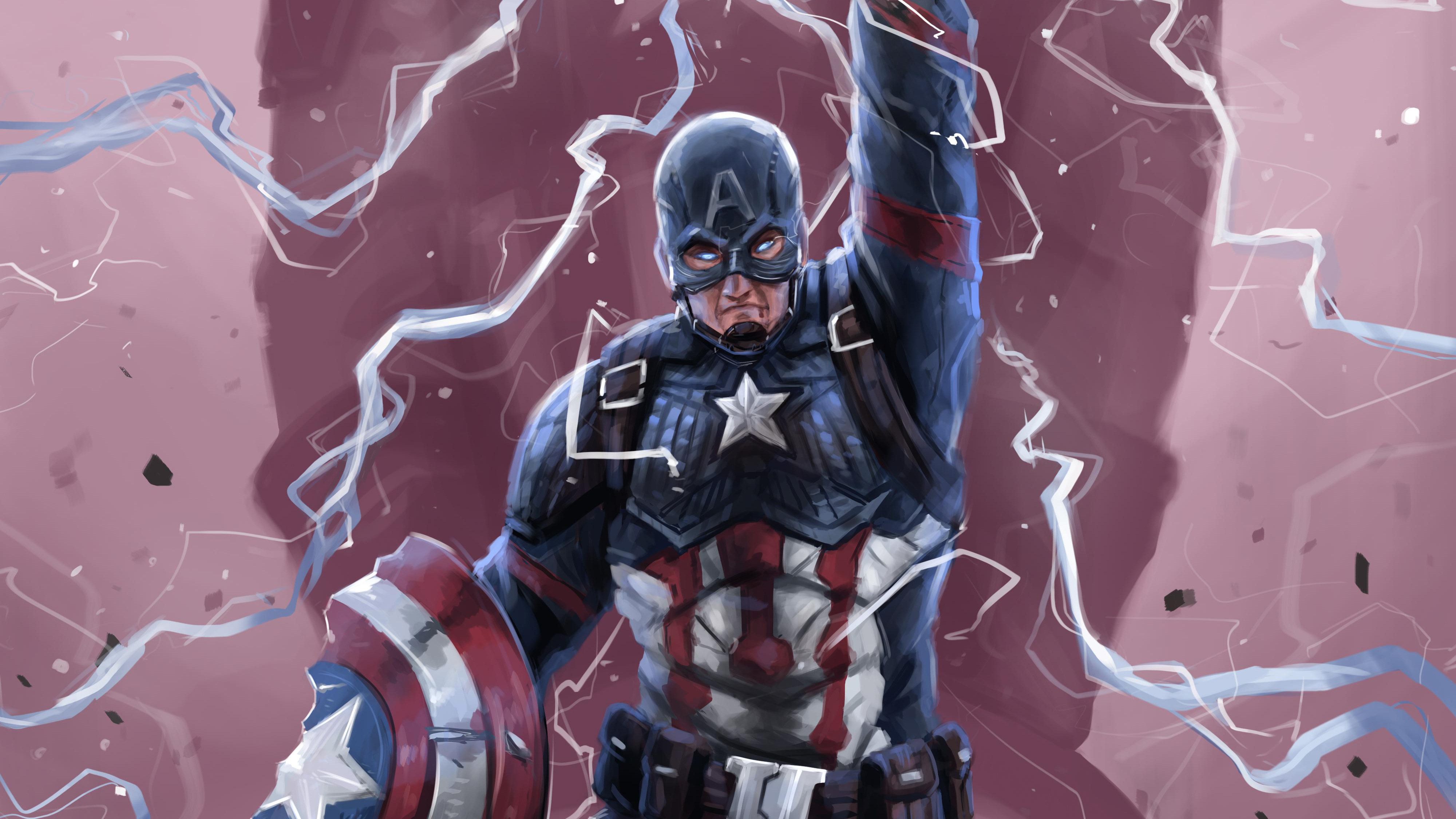Wallpaper 4k Captain America Art Wallpaper