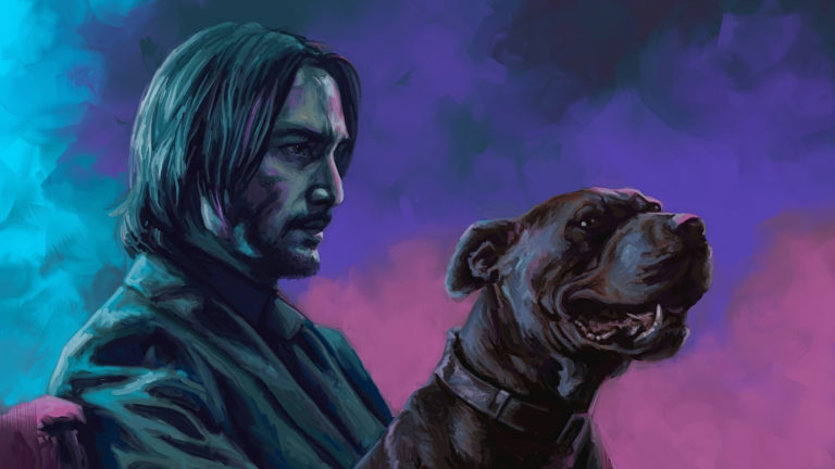 John Wick With Dog Art