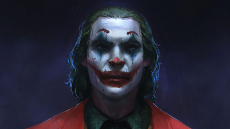 Joker Watching Art Wallpaper 4K