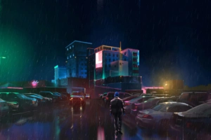 neon man walking in rain 1575662966 300x200 - Neon Man Walking In Rain -