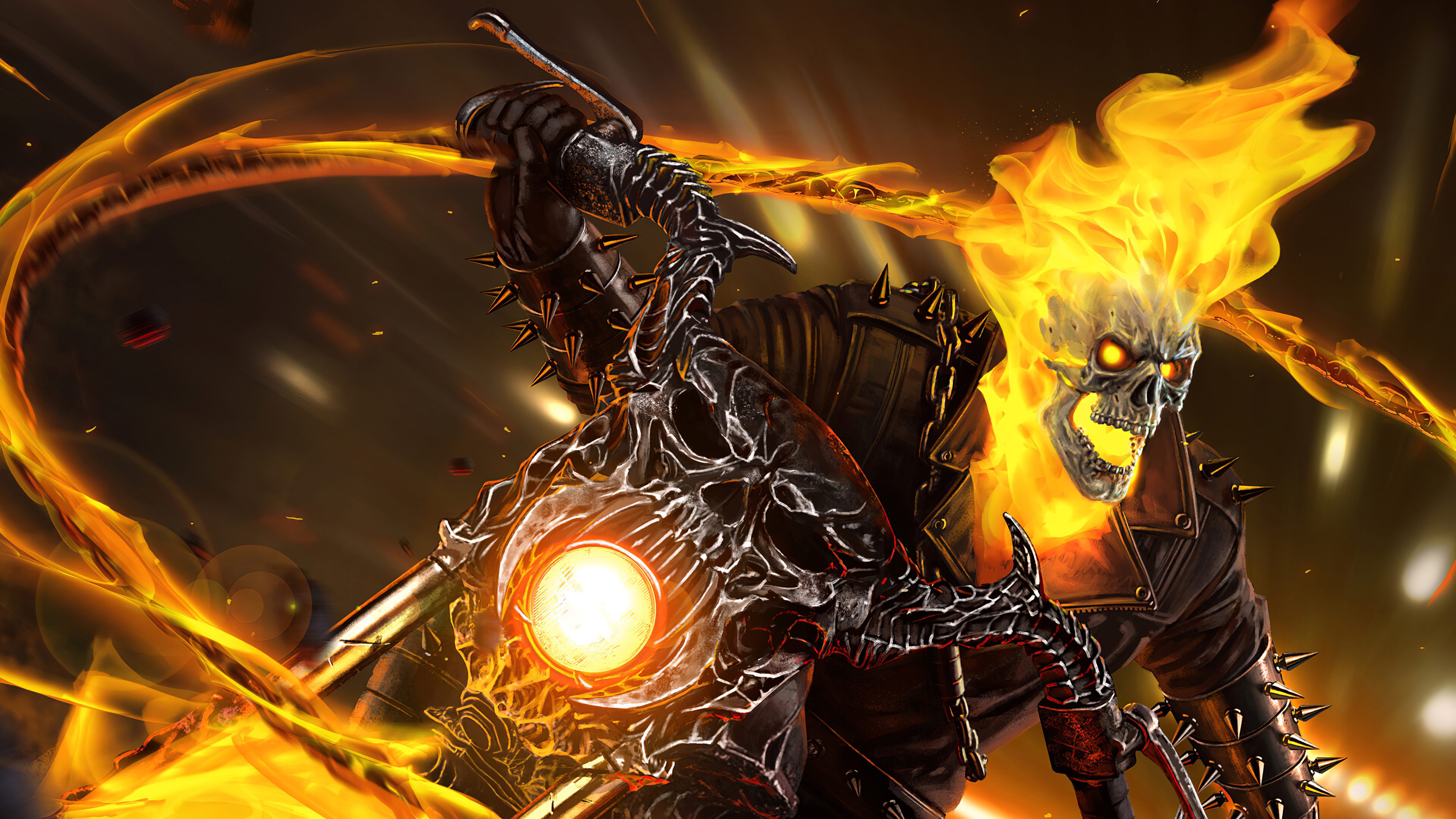 The Ghost Rider Art The Ghost Rider 4k wallpaper, ghost phone wallpaper