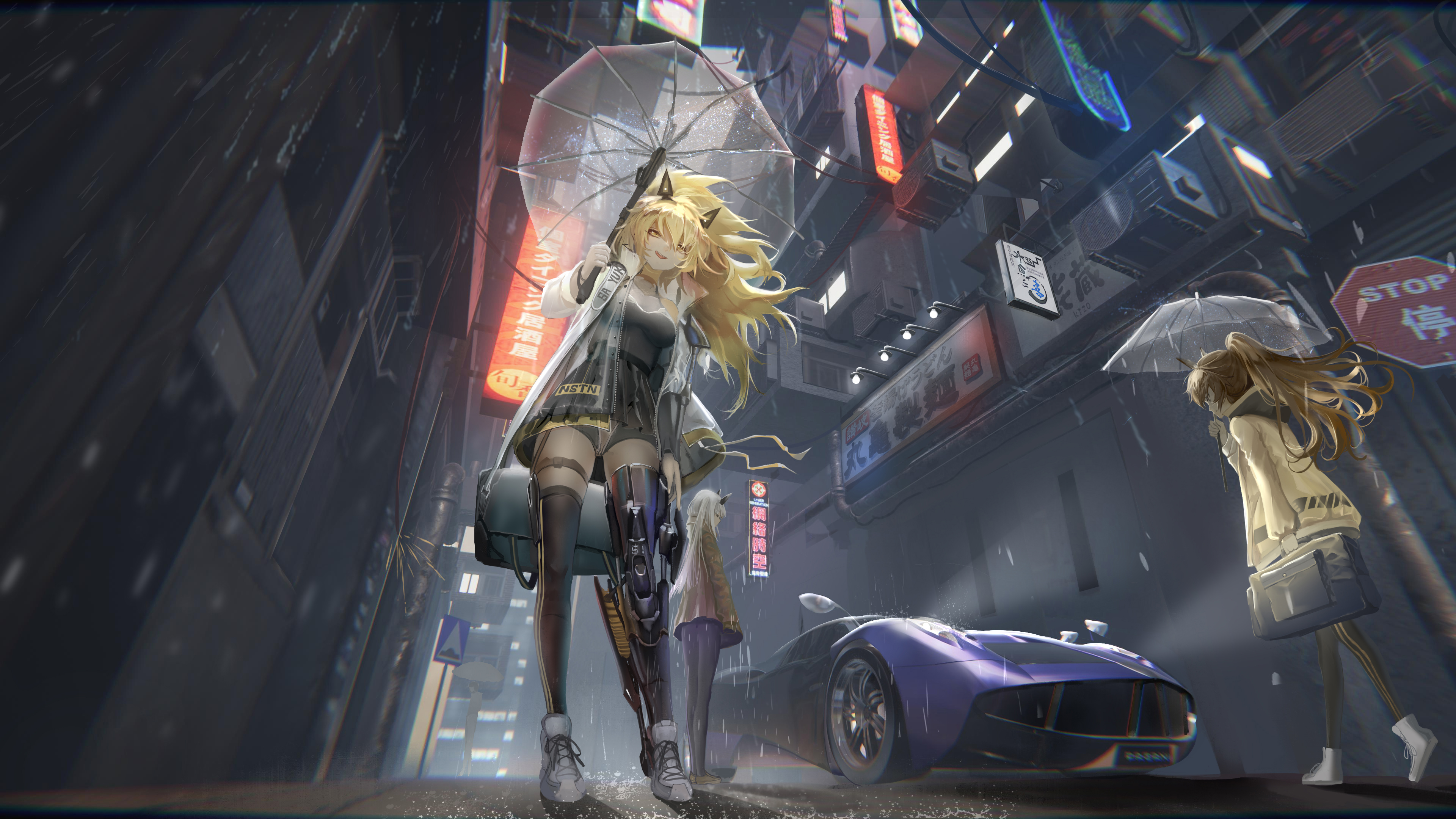 prompthunt: portrait anime visual futuristic female cyber police, on  cyberpunk neon light tokyo rooftop, ssci - fi and fantasy, intricate and  very beautiful, human structure, concept art, sharp focus, anime by  rossdraws