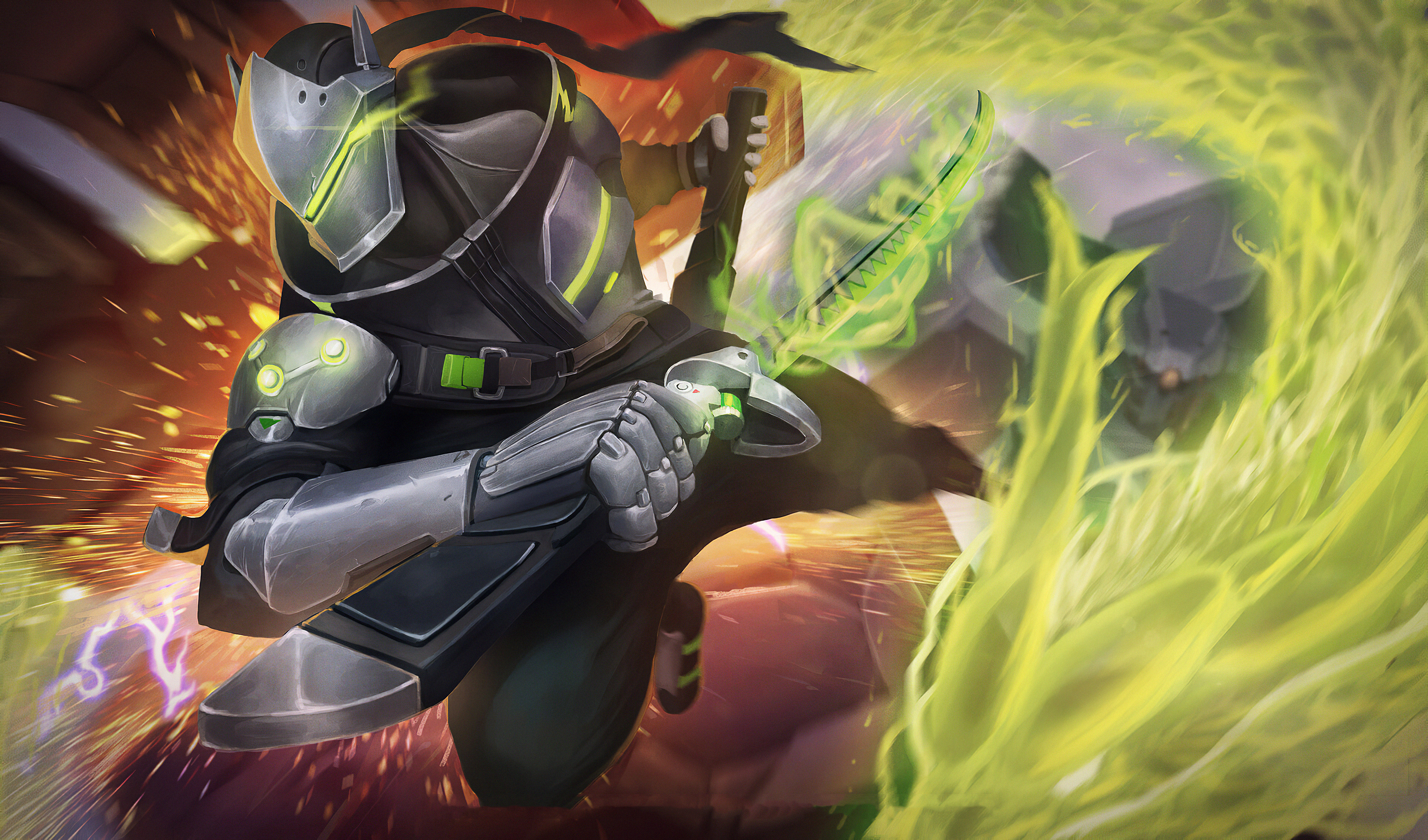 Wallpaper 4k Genji Overwatch Art Genji Overwatch Art 4k Wallpaper Genji Overwatch Wallpapers Genji Wallpapers 4k