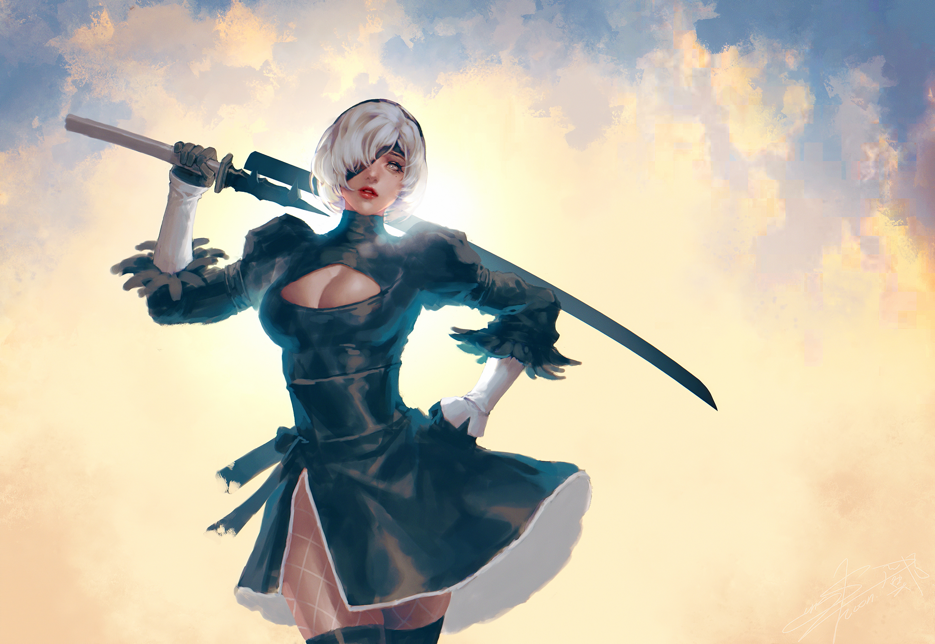 Wallpaper 4k 2b Nier Automata Art Nier Automata 4k Wallpapers Nier Automata Phone Wallpapers 4k Nier Automata Wallpapers