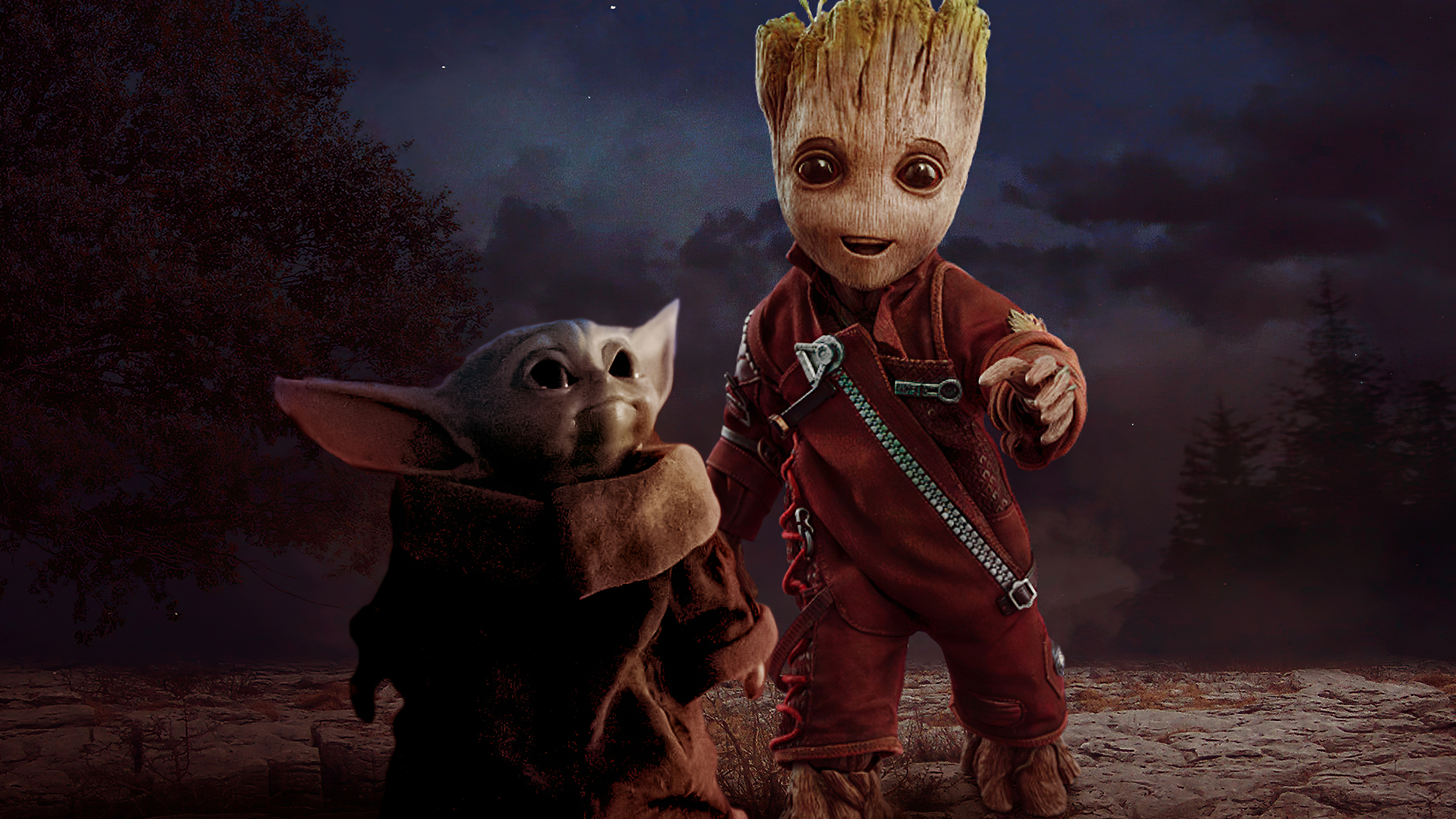 Baby Yoda And Baby Groot Baby Yoda And Baby Groot wallpapers, Baby Yoda