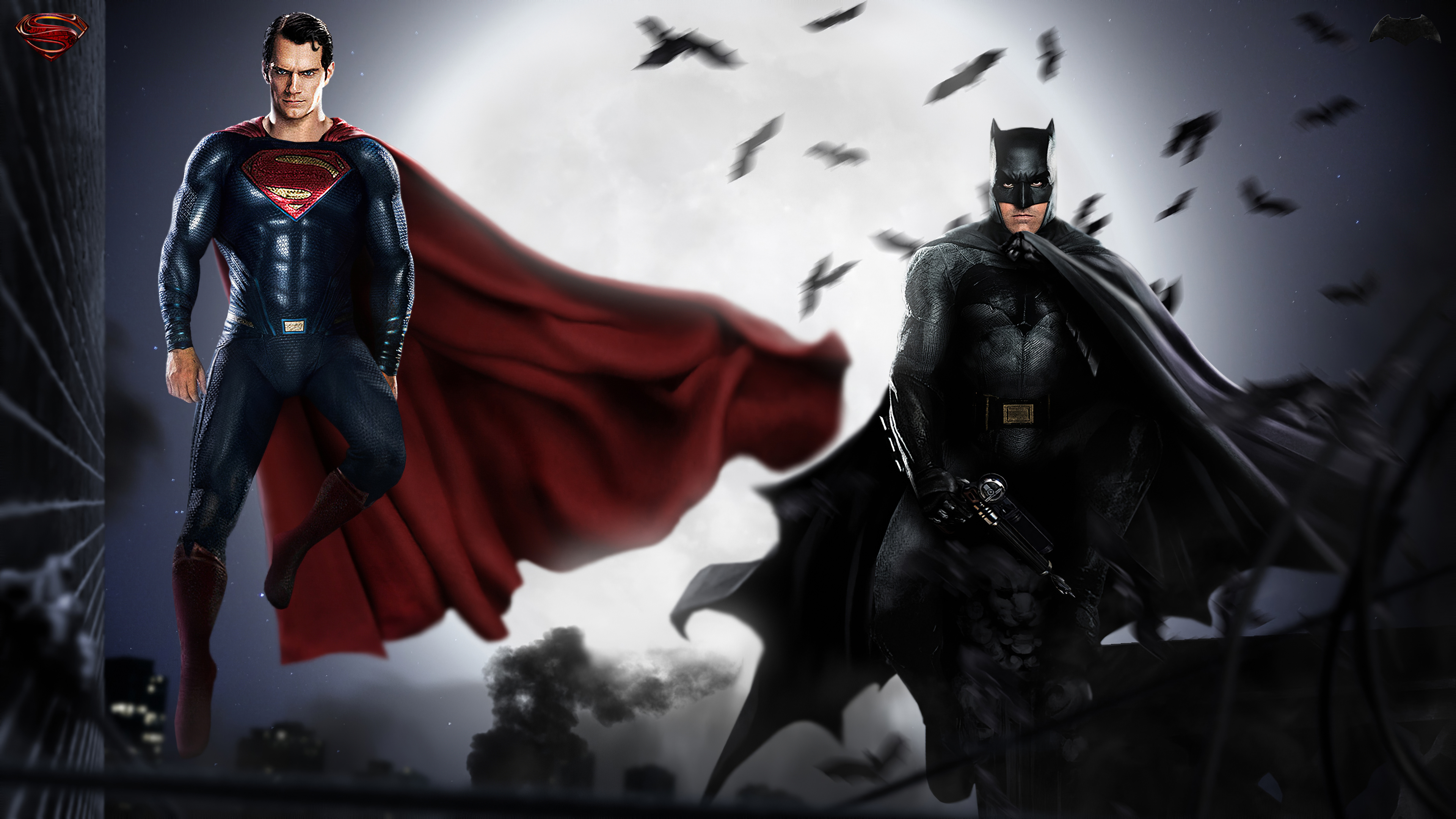 Wallpaper 4k Batman SuperMan Fan Art Wallpaper