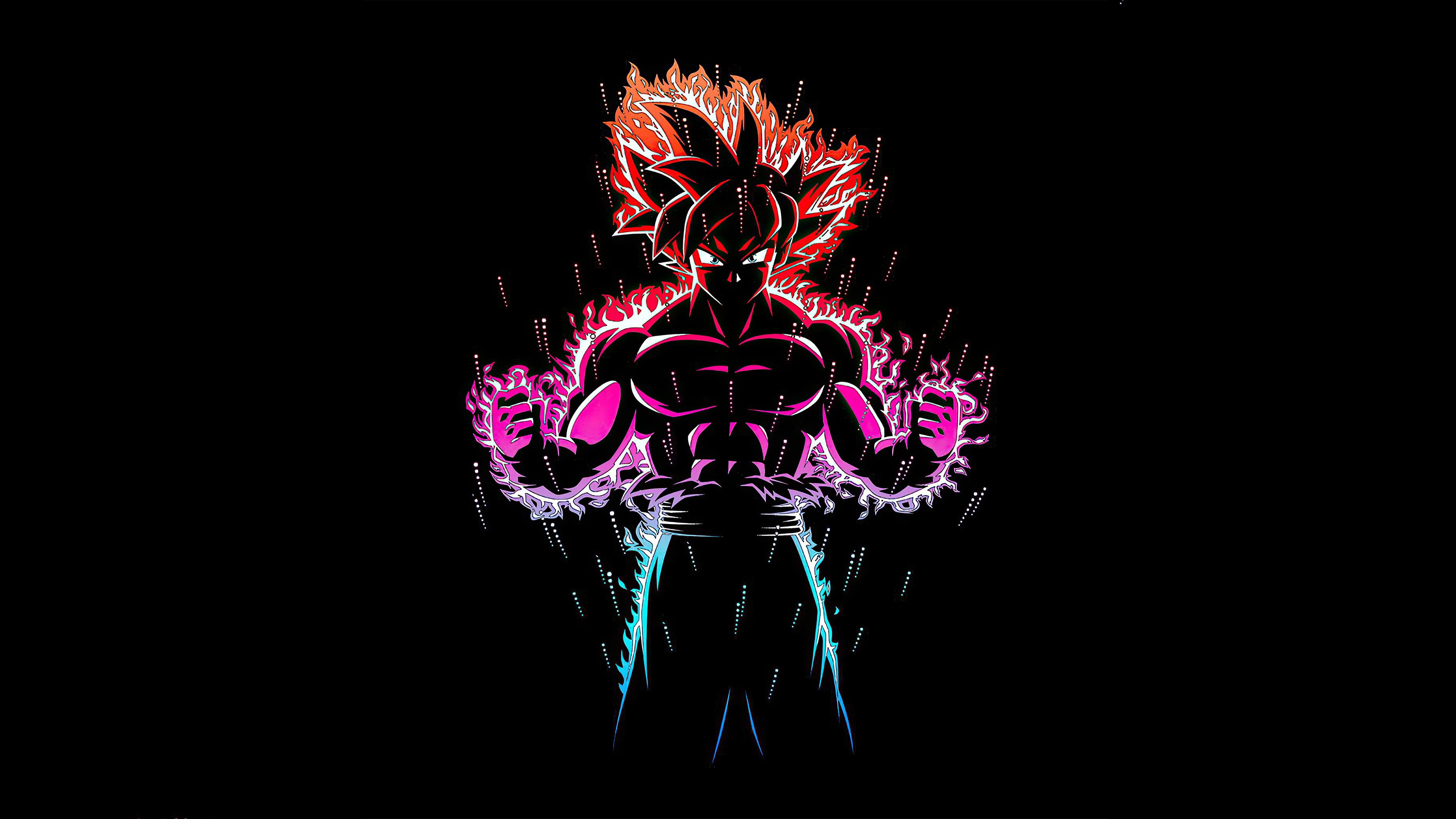 Dragon Ball Z Goku Ultra Instinct Fire